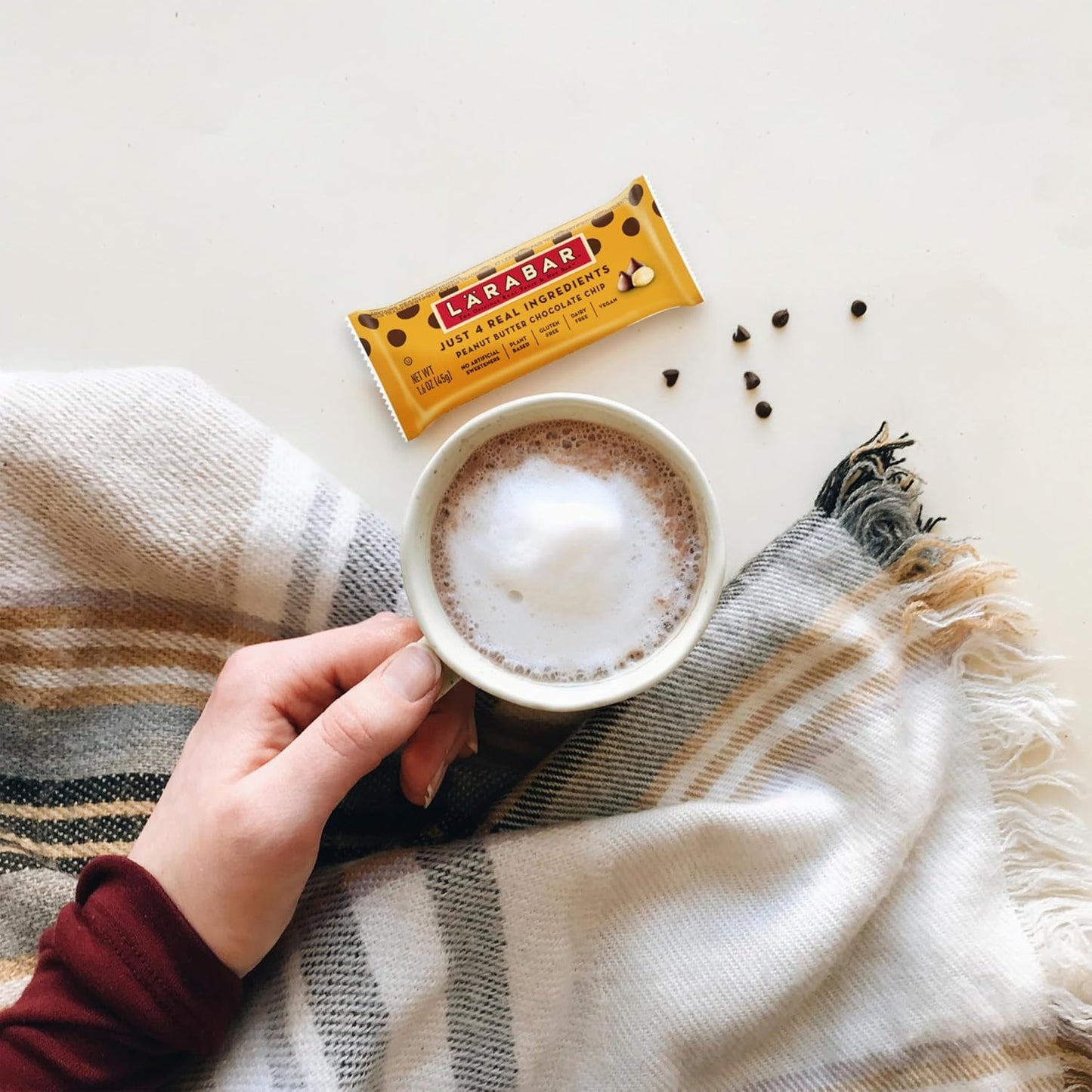 Larabar Peanut Butter Chocolate Chip, Fruit and Nut Bars, Gluten Free and Vegan, 9.6 oz, 6 Ct