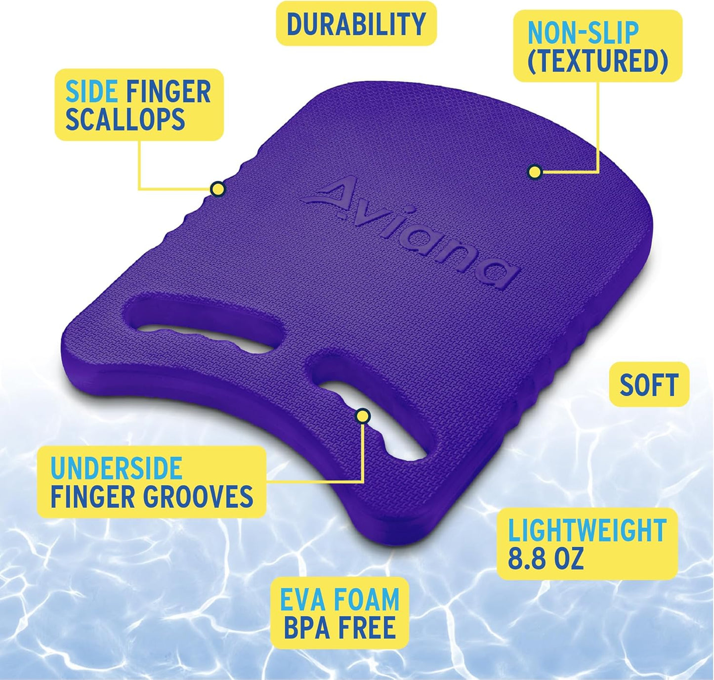 Junior Kickboard Buoy for Youth Children & Toddlers Swimming Aid & Exercise Training Board for Kids to Learn to Swim with Kick Boards in Pool BPA Free
