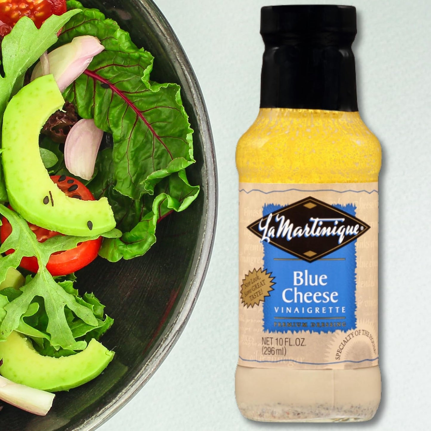 La Martinique Blue Cheese Vinaigrette Dressing 10 Ounce Bottle (Pack of 6)
