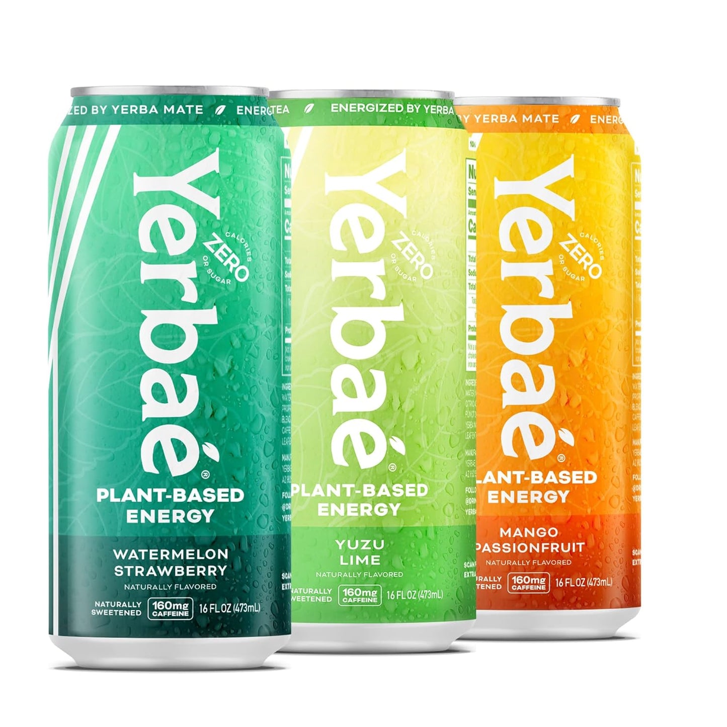 Yerbaé Variety Flex Pack, Functional Energy Drink - 0 Sugar, 0 Calories, 0 Carbs. Yerbae is Energized by Yerba Mate, Plant-Based, Healthy Alternative to Sugary Energy Beverages, 16oz cans (12 Pack)