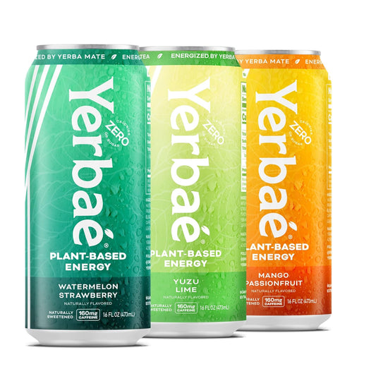 Yerbaé Variety Flex Pack, Functional Energy Drink - 0 Sugar, 0 Calories, 0 Carbs. Yerbae is Energized by Yerba Mate, Plant-Based, Healthy Alternative to Sugary Energy Beverages, 16oz cans (12 Pack)