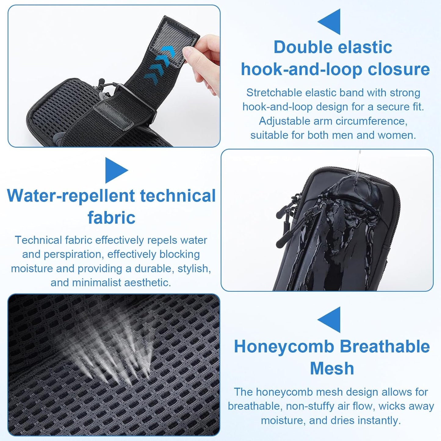 Cell Phone Crossbody Bag with Arm Band, Waterproof Phone Holder Pouch Fits iPhone & Android up to 7'', Small Sling Shoulder Purse for Running, Hiking, Travel, Workout (Purple)