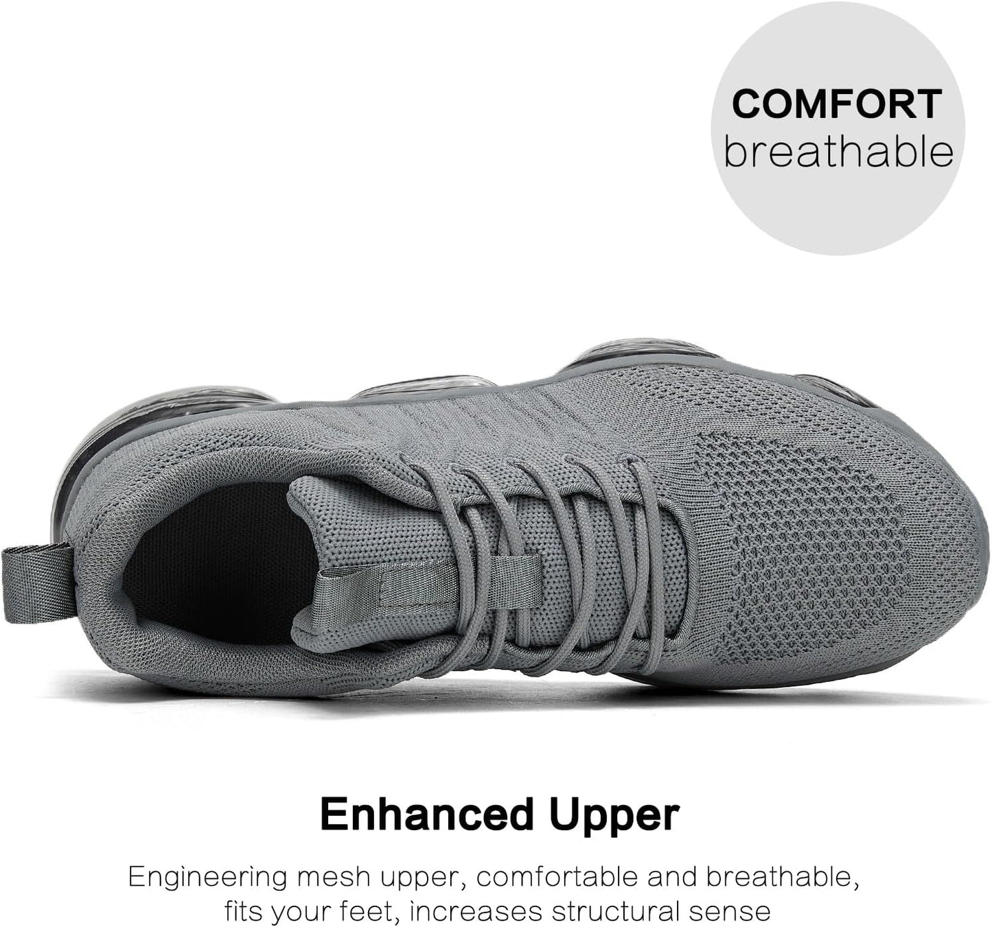 Men's Air Cushion Running Shoes Breathable Tennis Fashion Sneakers Non Slip Workout Casual Sport Shoes Gym Training Comfortable Walking Shoes