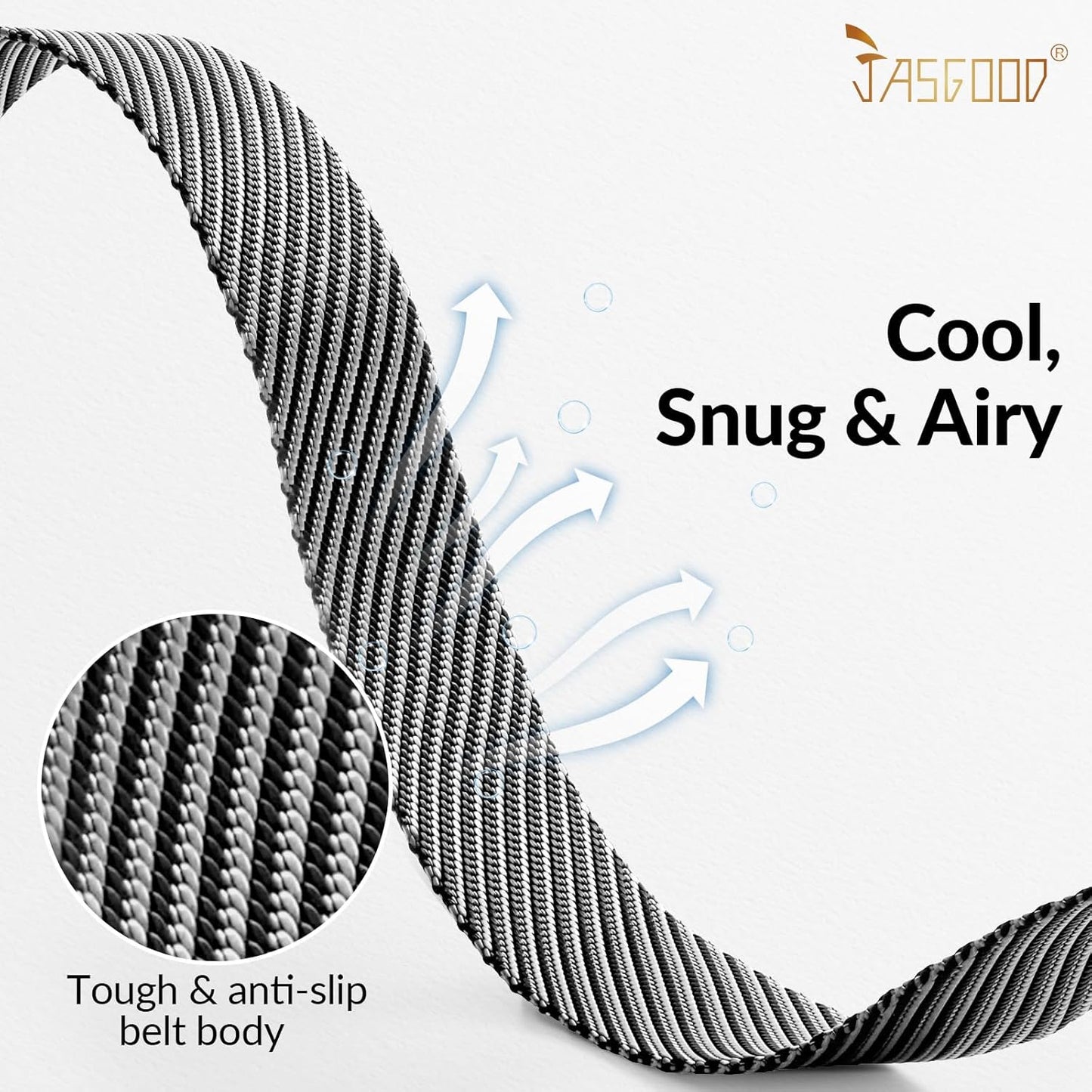 JASGOOD Nylon Canvas Breathable Military Tactical Men Waist Belt With Plastic Buckle