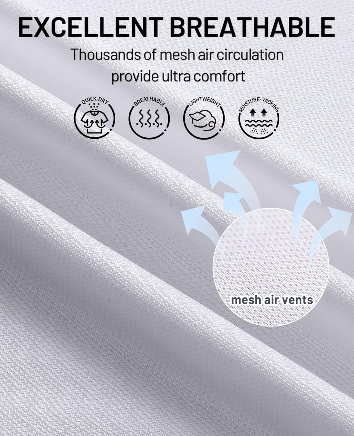 MIER Men's Quick Dry Workout Shirts Moisture Wicking Running Athletic Performance T-Shirts Recycled Polyester Top Tee