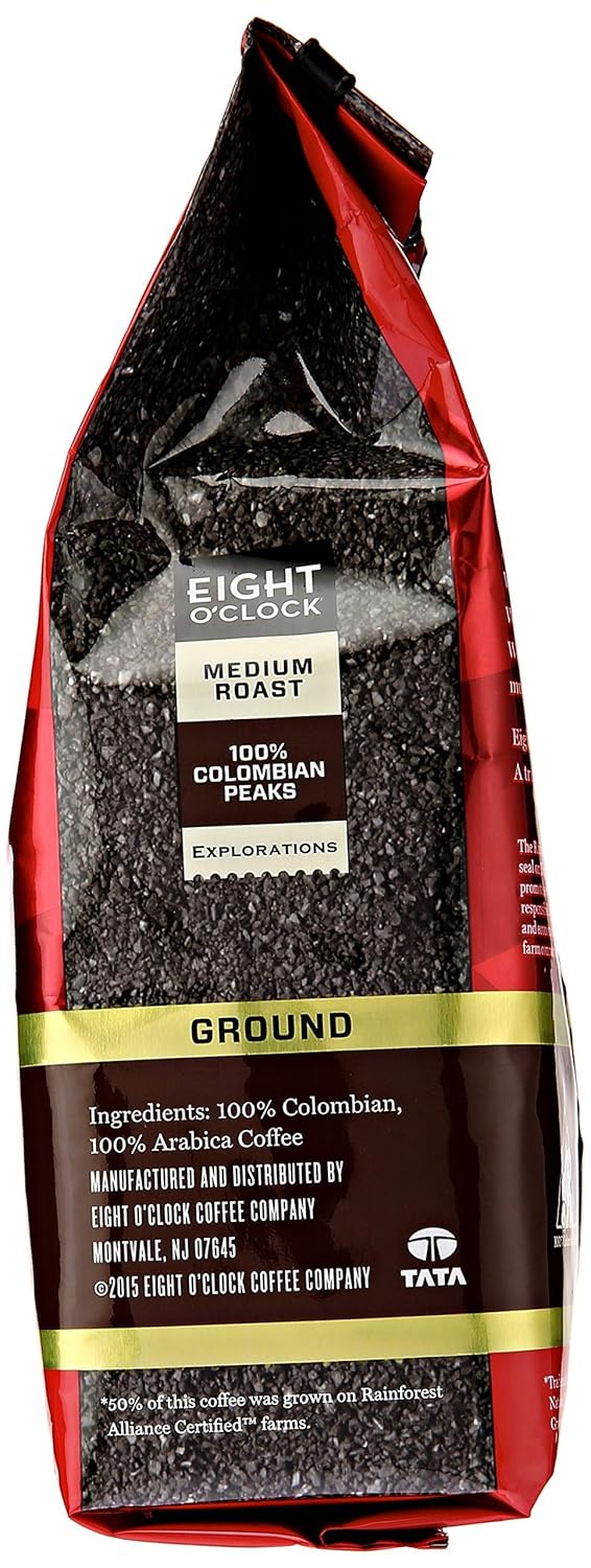 Eight O'Clock Coffee Eight O'Clock Ground Coffee, 100% Colombian Peaks, 11 Ounce
