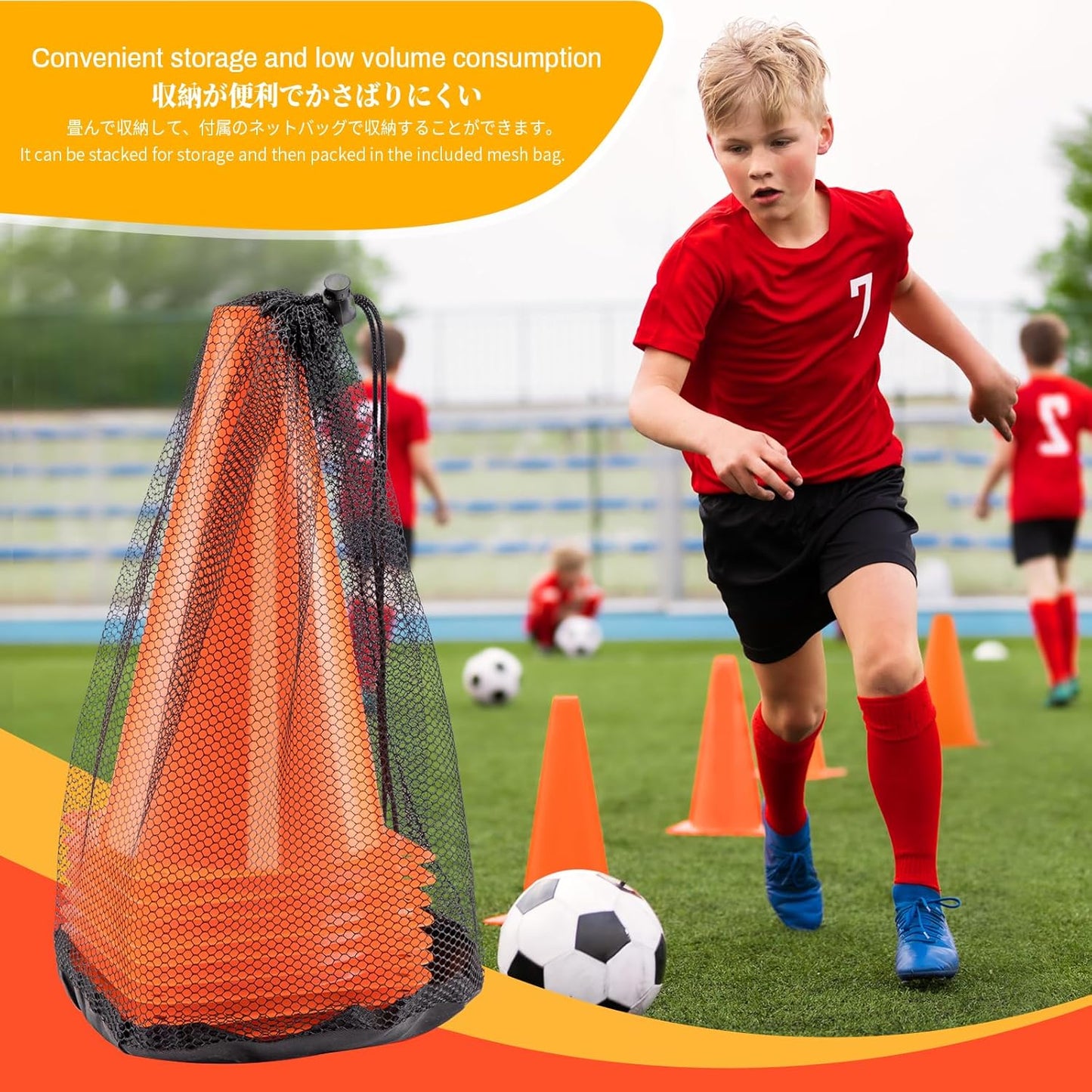 BiAnYC 12.5 Inch（32CM） Plastic Sport Training Traffic Cones Set of 10