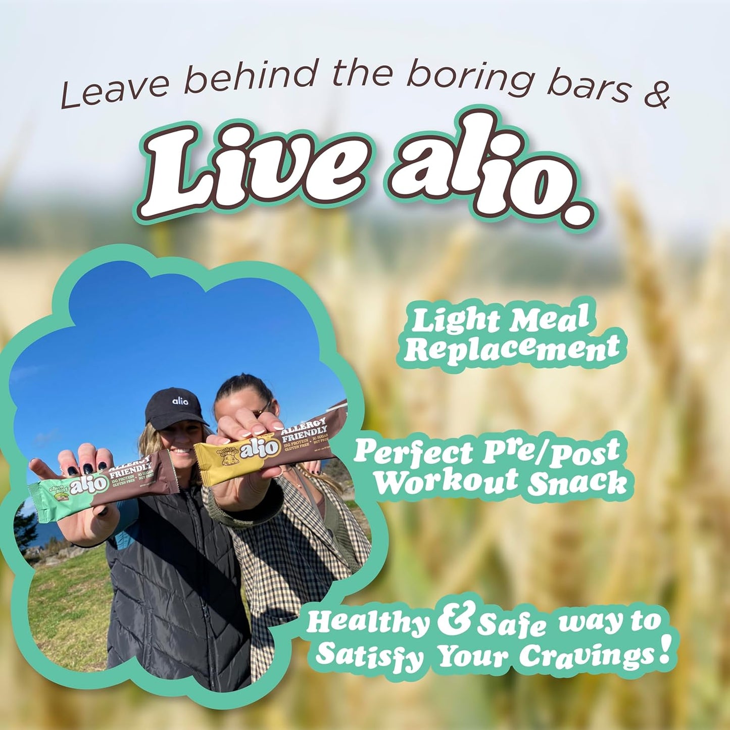 Alio Protein Bars - 3-Flavor Combo Box (12 Bars) – Free From The Top 9 Food Allergens, High Protein, Low-Calorie, Vegan, Gluten-Free, Nut-Free, Non-GMO, Plant-Based, Seed Oil Free, Delicious & Healthy Snack