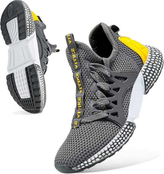 WETIKE Boy's Shoes Mesh Slip on Lightweight Running Sneakers