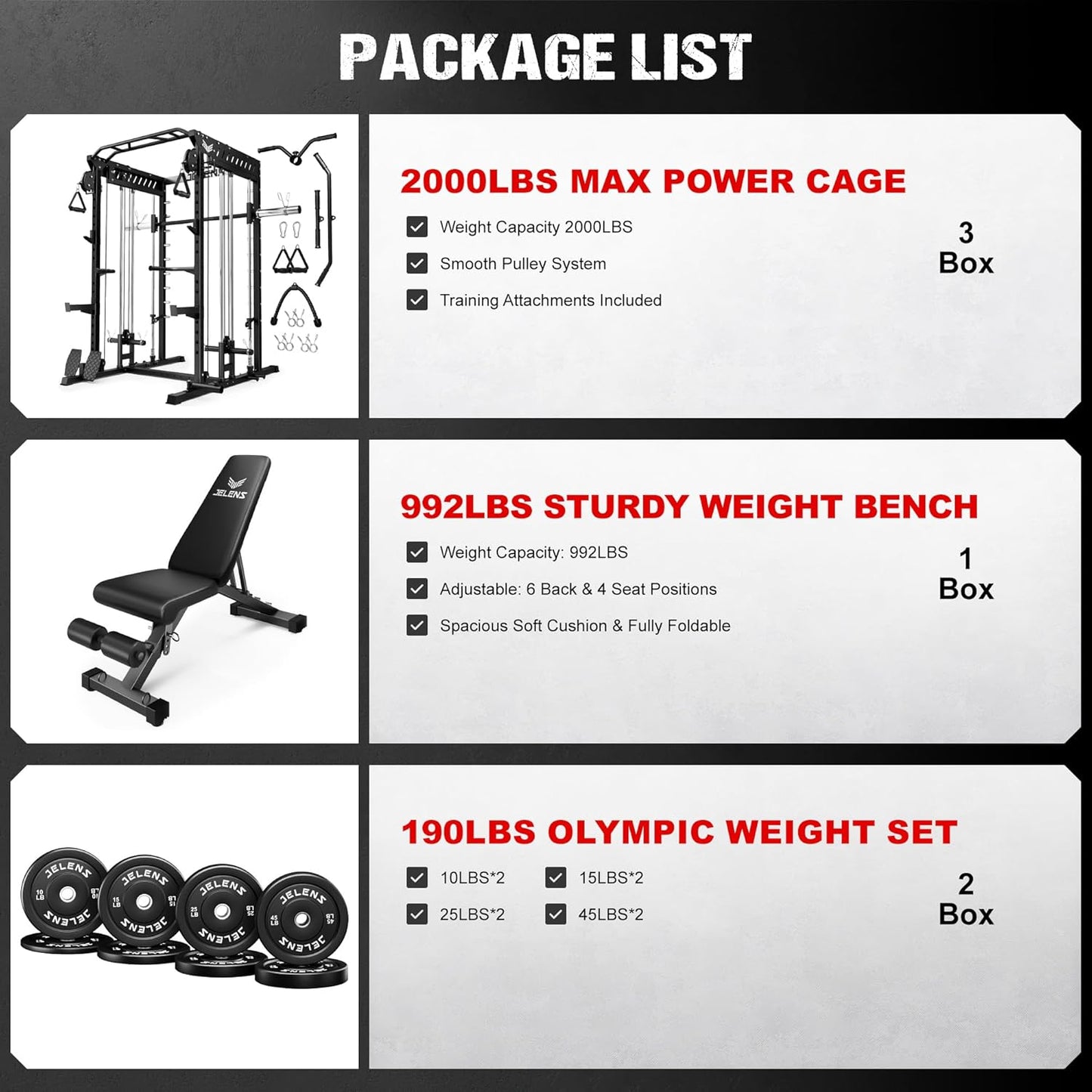 M21 Smith Machine, Multi-Function Power Cage with Dual Pulley Cable Crossover System, 2000LBS All-in-One Squat Rack with Smith Bar and Attachments
