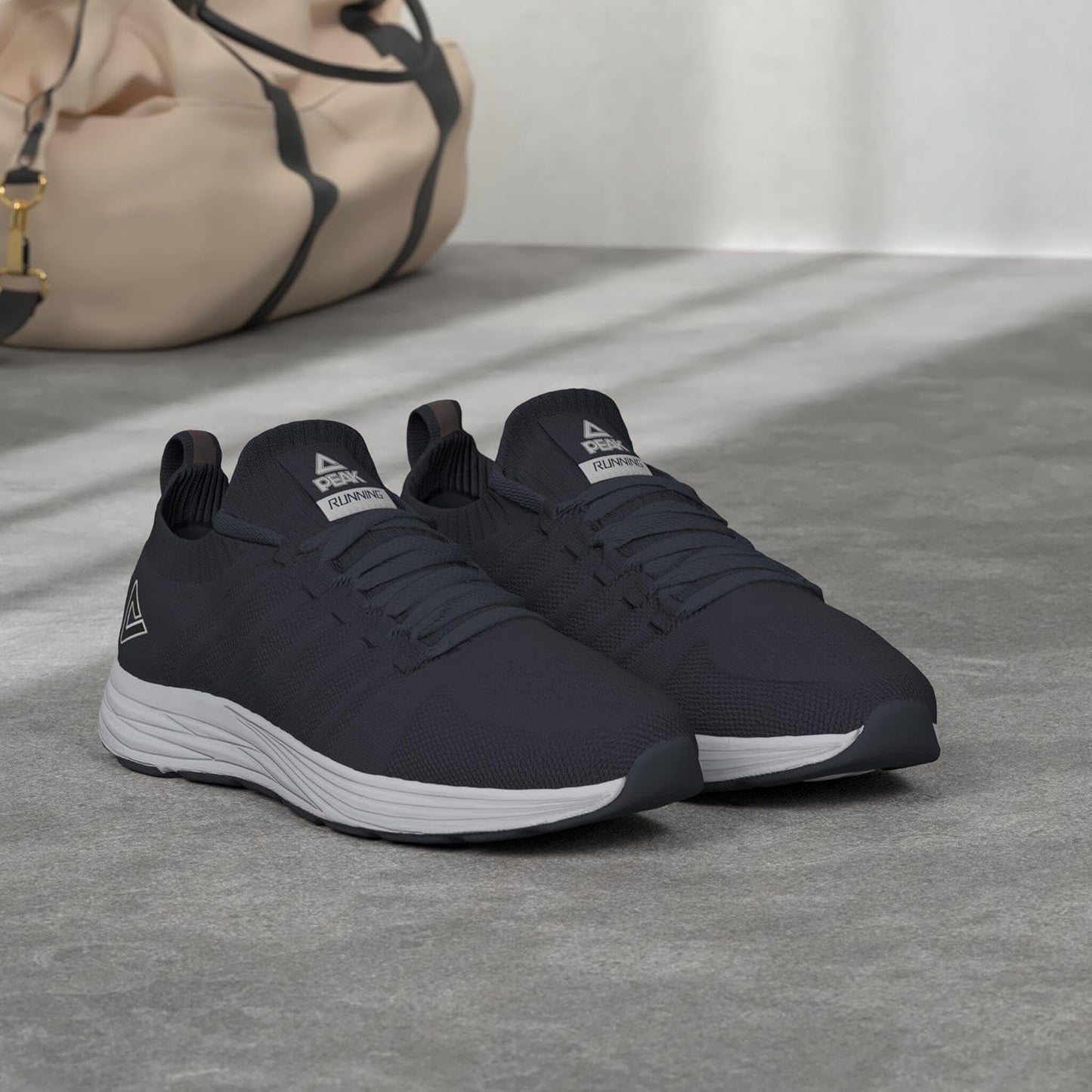 PEAK Mens Lightweight Walking Shoes Comfortable Slip On Sports Sneakers for Tennis, Gym, Running, Casual Workout