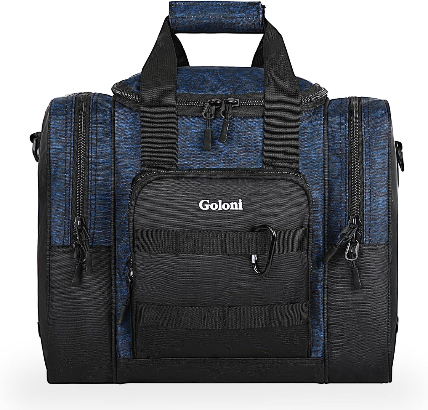 Goloni Bowling Ball Bag for Singer Ball with Padded Ball Holder, 2 Pockets fit Bowling Shoes Up to Mens Size 14 and Accessories