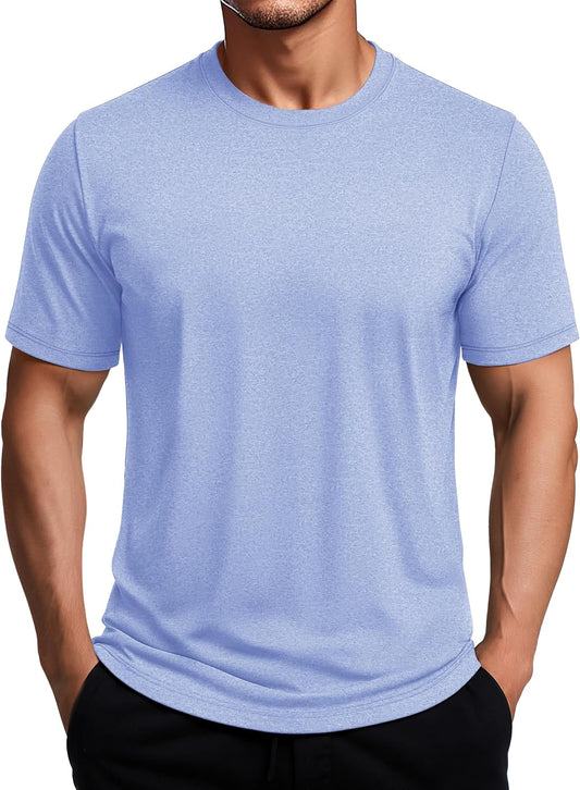 MAGCOMSEN Men's Dry Fit Workout Shirts Short Sleeve Tee Shirts Moisture Wicking Athletic Running Performence Tshirts