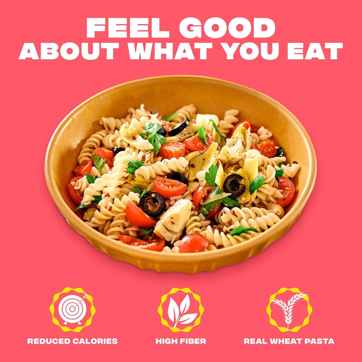 Carbe Diem!, Rotini, Lower Net Carb Pasta with Traditional Flavor & Texture, 55% Fewer Net Carbs & Only 110 Calories Per Serving, Pack of 3