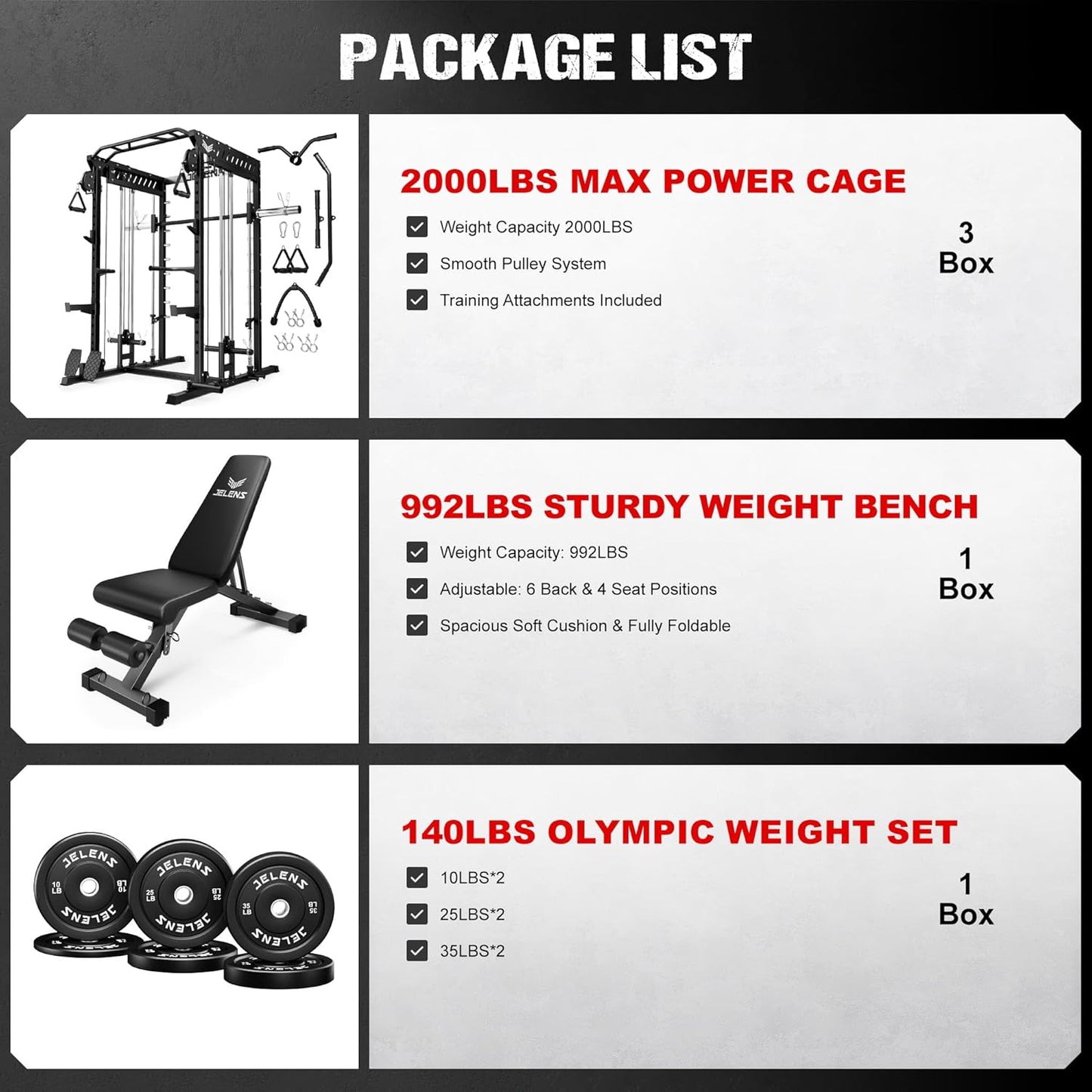 M21 Smith Machine, Multi-Function Power Cage with Dual Pulley Cable Crossover System, 2000LBS All-in-One Squat Rack with Smith Bar and Attachments