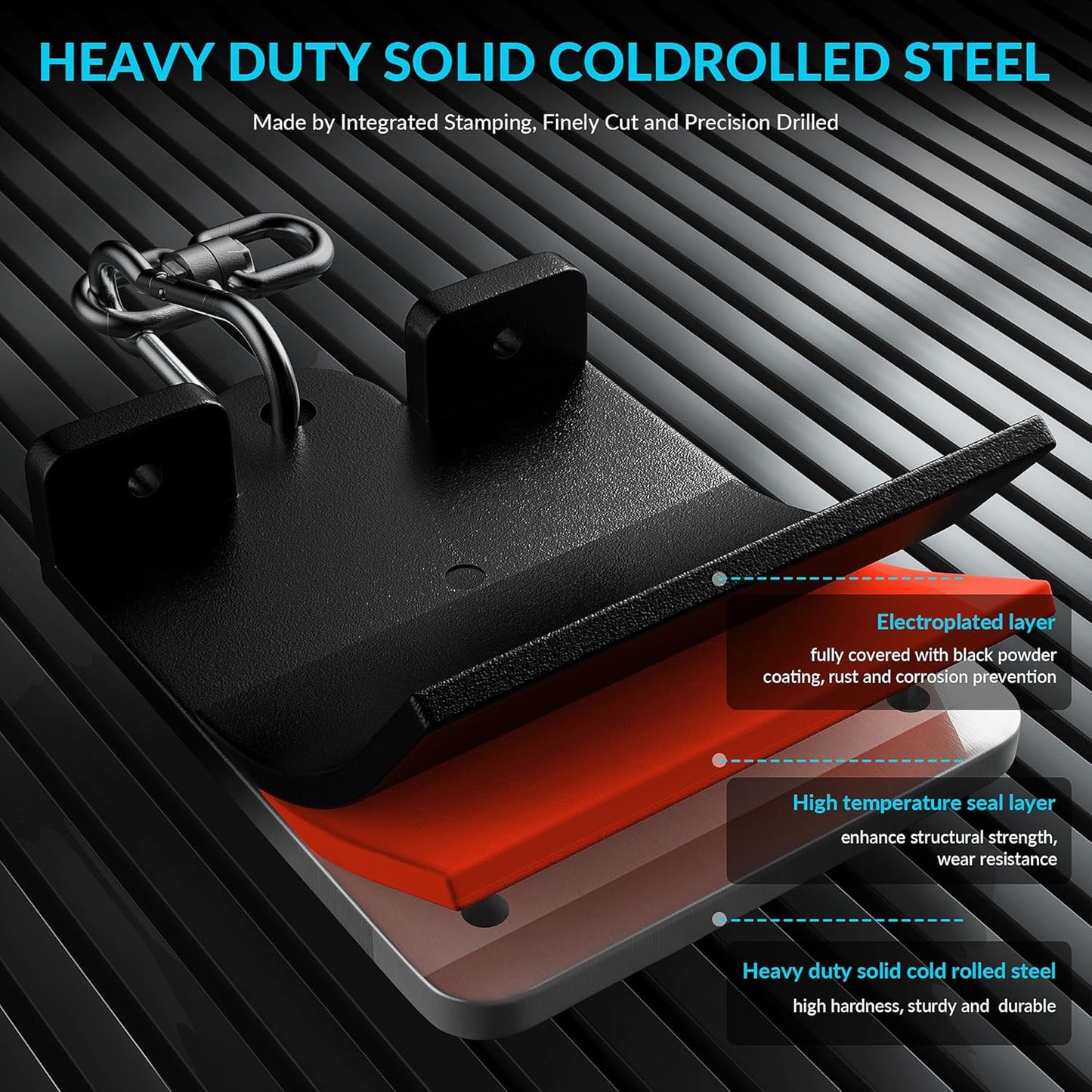 1200lb Heavy Punching Boxing Bag Hanger, 360° Beam Punching Bag Hanger, Rafter Heavy Bag Mount Hook, Punching Bag Mounting Bracket, Rotation Wall Ceiling Mount Bracket for Muay Thai Yoga Swing Hammock