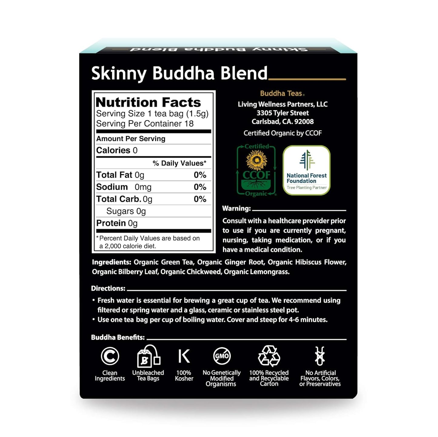 Buddha Teas Skinny Buddha Blend 18 Tea Bags