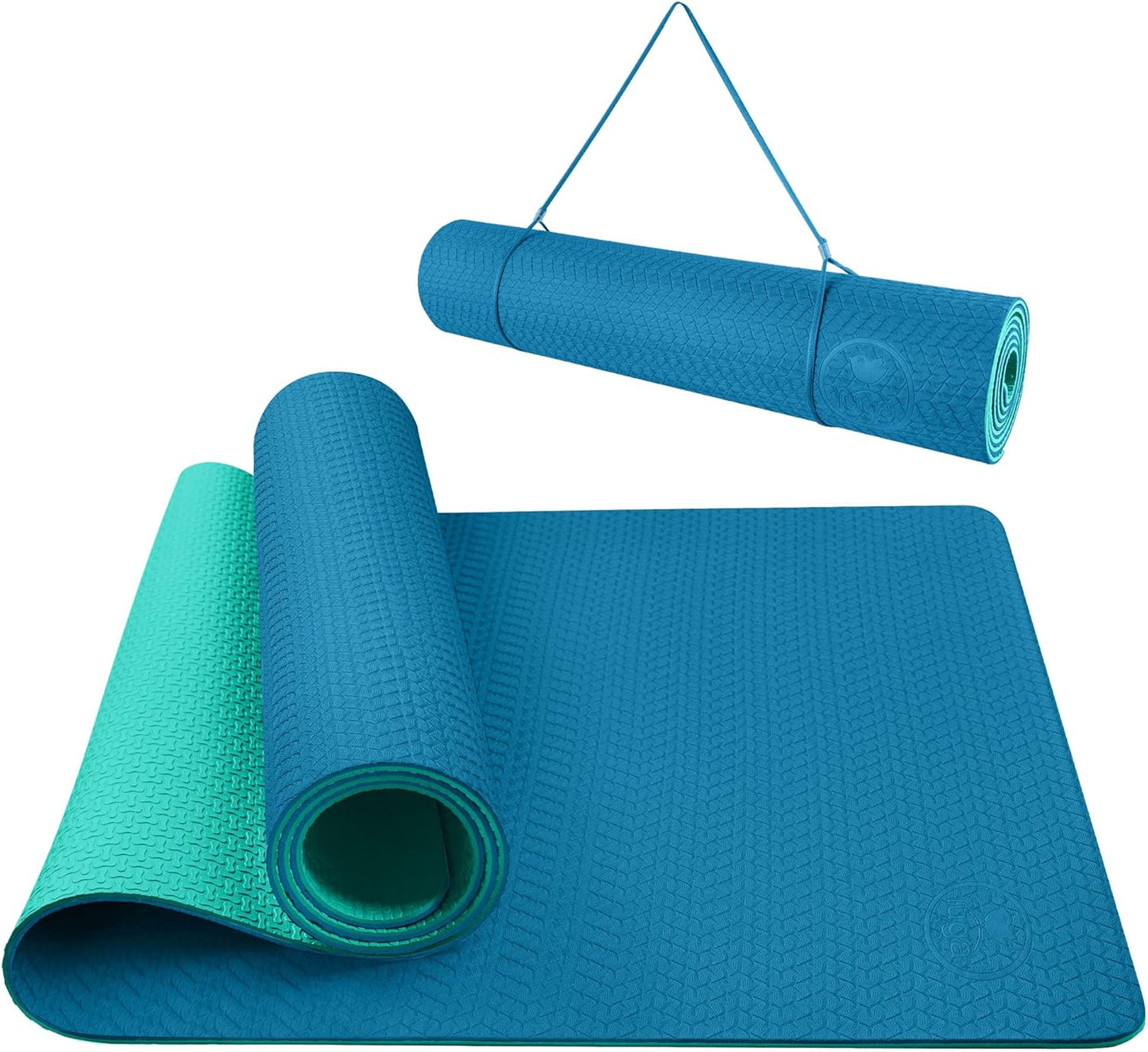 IUGA Yoga Mat Non Slip Anti-tear Pilates Mat Eco Friendly Hot Yoga Mats Thick for Workout & Exercise(72"x 24"x 6mm)