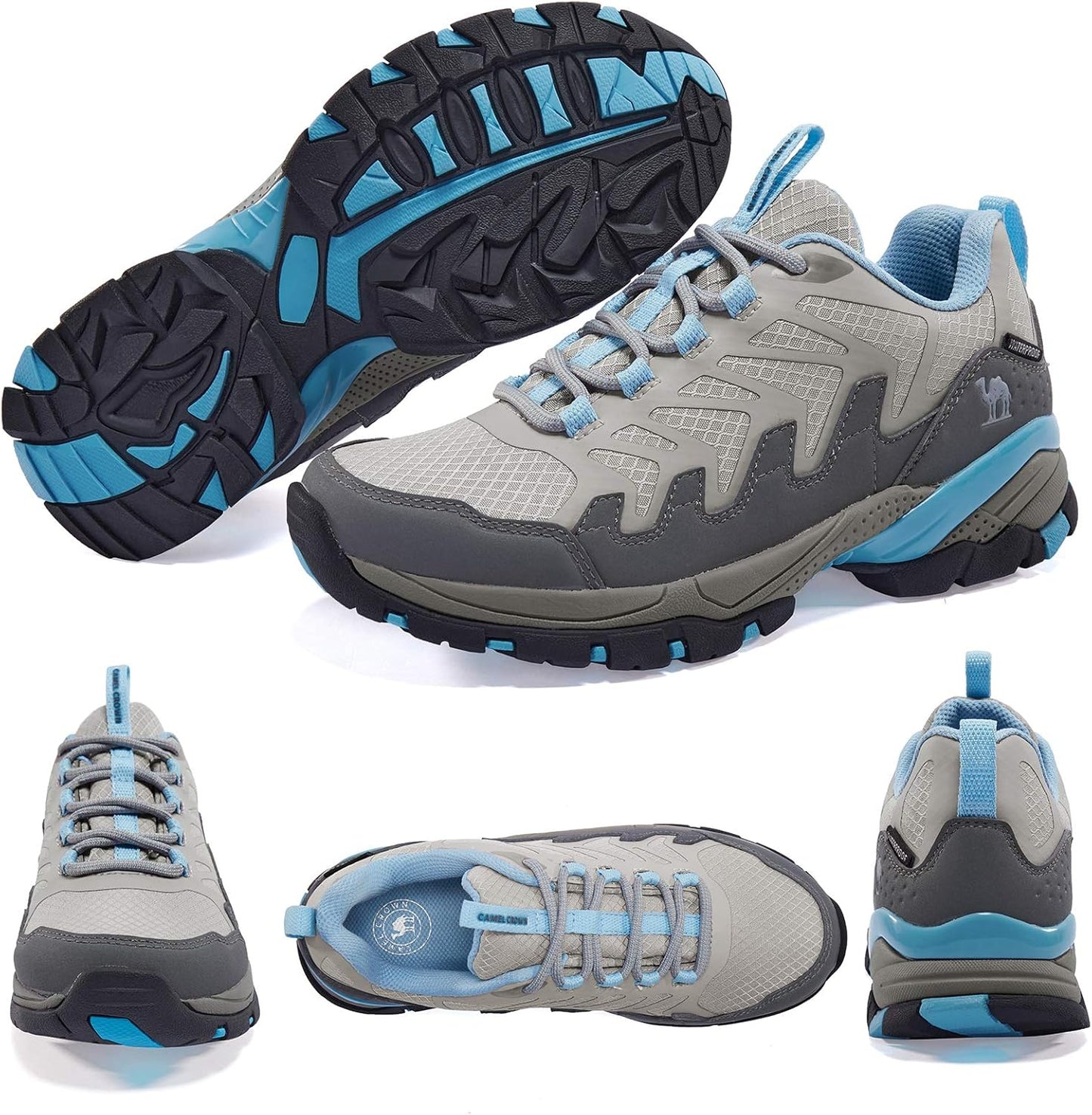 CAMELSPORTS Women's Hiking Shoes Waterproof Lightweight Trail Running Shoes Non-Slip Breathable Outdoor Sneakers for Trekking Walking