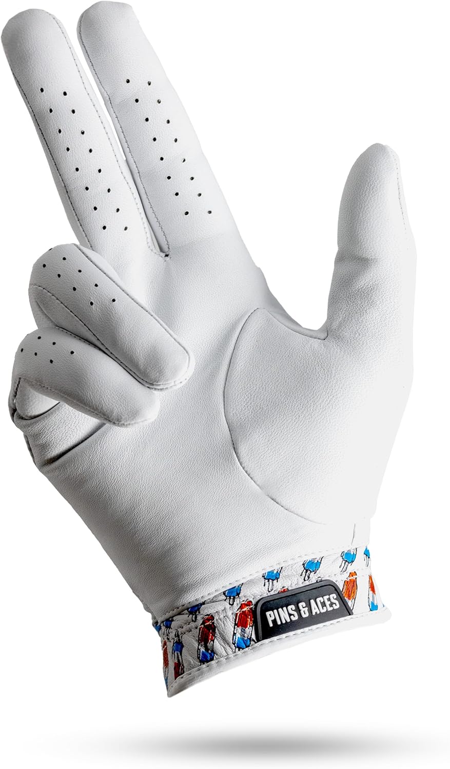 Pins & Aces - Rocket Pop Golf Glove Design - Premium AAA Cabretta Leather, Long-Lasting Durable Tour Glove for Men or Women - Premium Leather Golf Glove Left & Right Hand