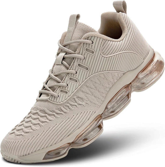 Mens Running Shoes Air Low Top Comfort Walking Lace Up Sneakers Breathable Fashion Tennis Sport Gym Fitness Cross Trainers