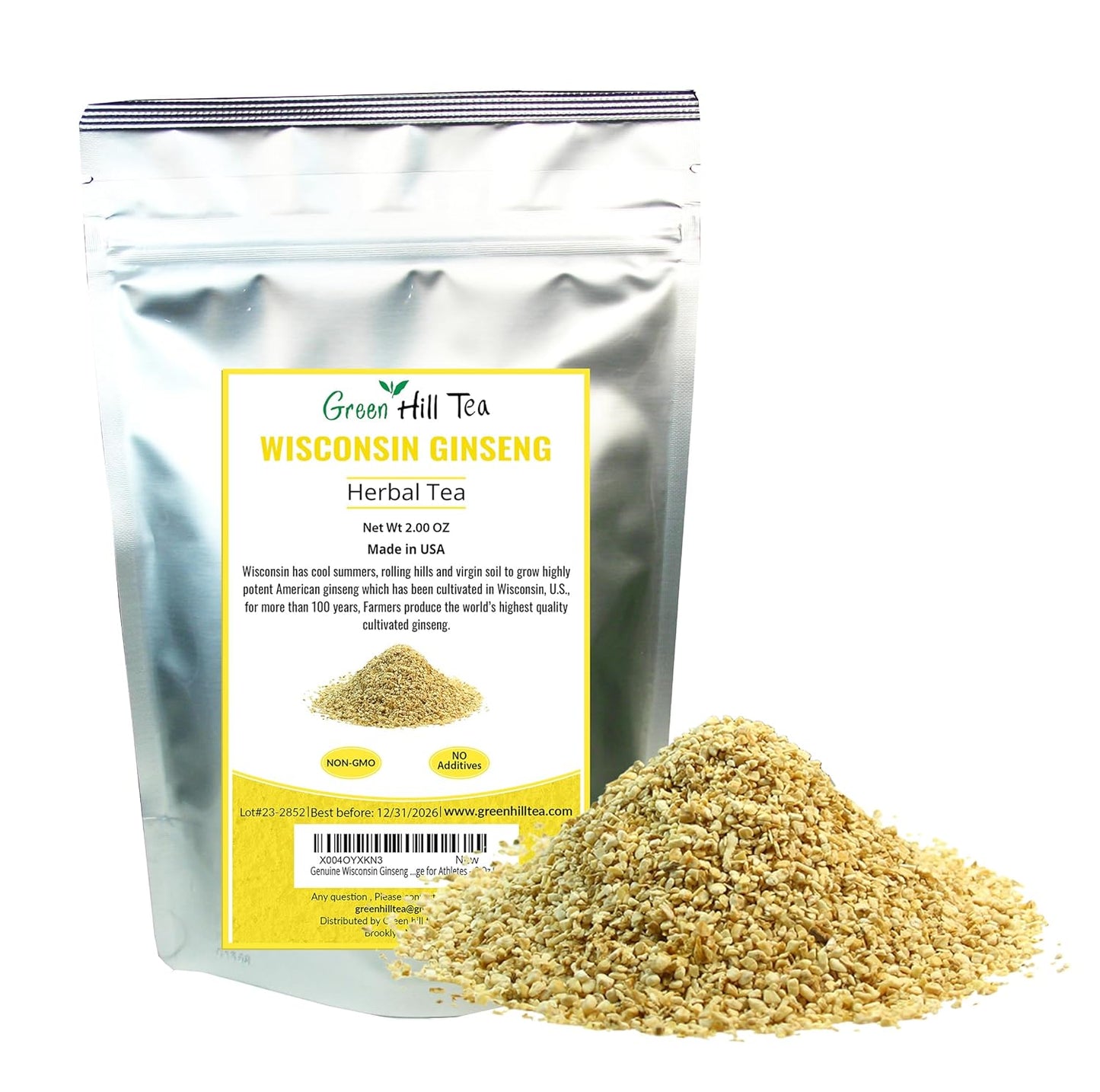 Genuine Wisconsin Ginseng Tea, A Refreshing Favourite beverage for Athletes – 2 Oz Bag