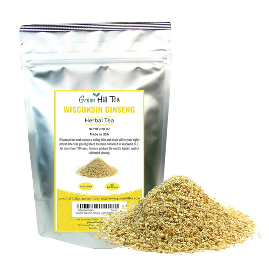 Genuine Wisconsin Ginseng Tea, A Refreshing Favourite beverage for Athletes – 2 Oz Bag