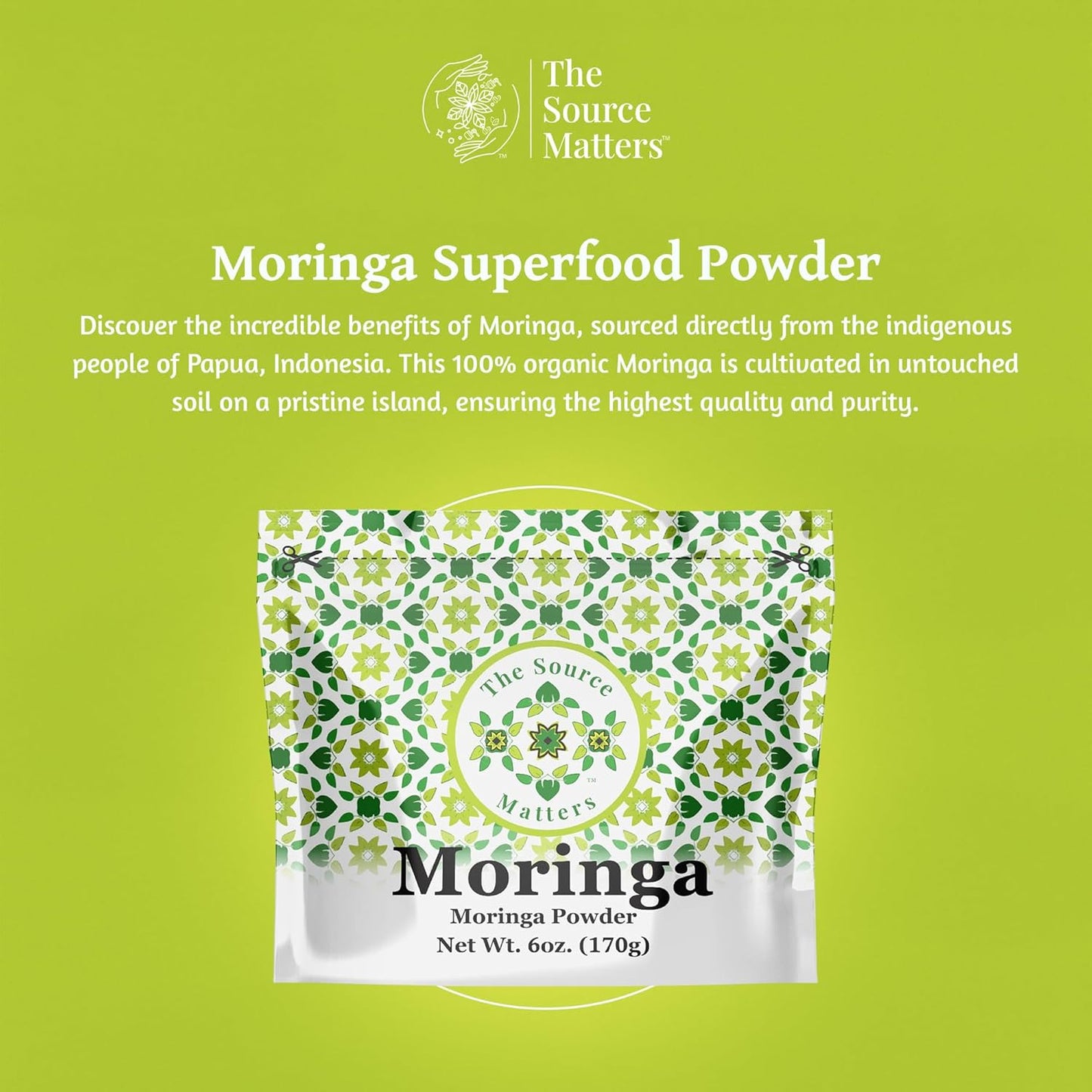 Superfood Moringa Powder – Fresh Dried Organic Moringa Leaf from Indonesia – Nutritious Greens & Complete Plant Protein – Certified USDA Organic – 170g Pouch, 42 Servings (20 Pack)