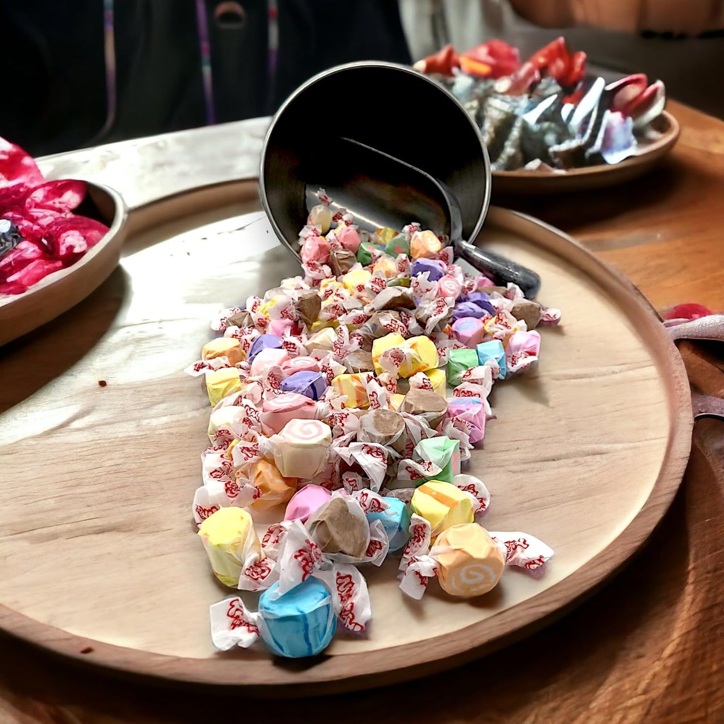 Klub Bulk Gourmet Salt Water Taffy Candy – 1.5 lbs Assorted Flavors Individually Wrapped, Perfect for Parties and Events – Premium Salt Water Taffy, Peanut Free and Gluten Free(24 oz)