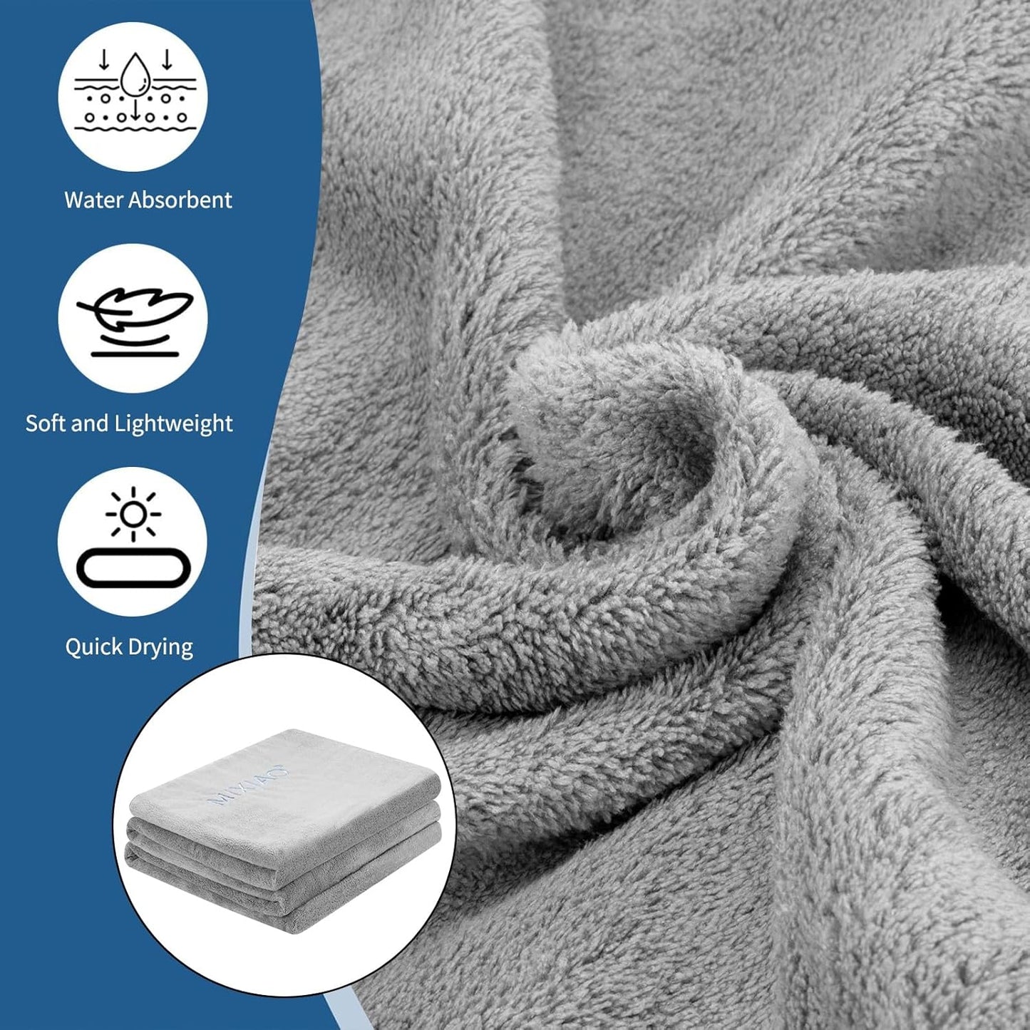 Infrared Sauna Blanket Towel Inserted 30" x 70" Reusable Machine Washable Insert Towel Easy Detoxification Simplifies Clean-Up Super Absorbent Perfect Companion for Infrared Sauna Blanket (Gray)