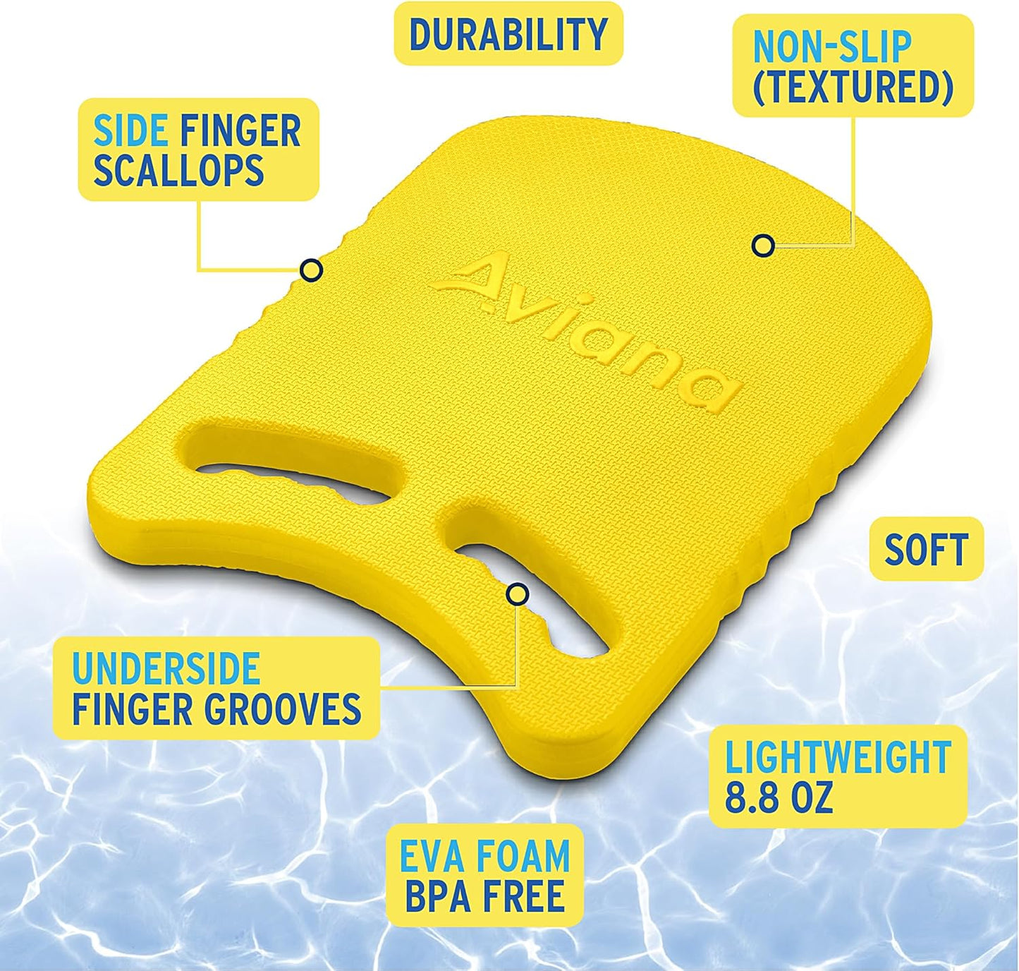 Junior Kickboard Buoy for Youth Children & Toddlers Swimming Aid & Exercise Training Board for Kids to Learn to Swim with Kick Boards in Pool BPA Free