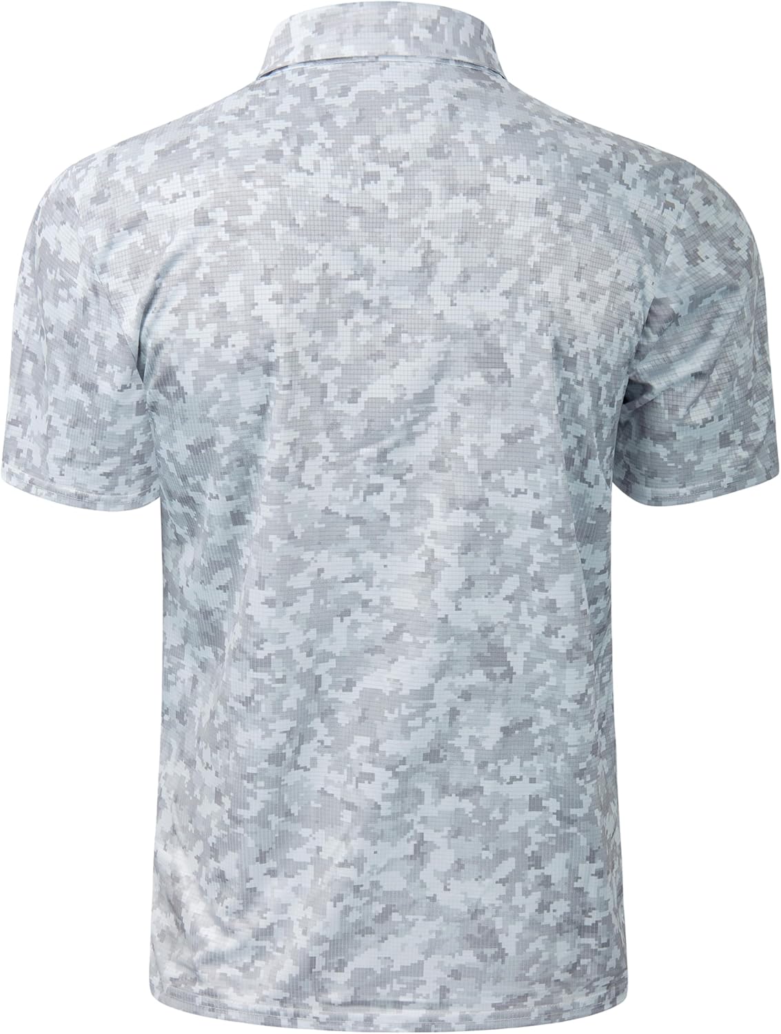 TAPULCO Mens Quick Dry Polo Shirts Camouflage Pattern Performance Athletic Lightweight Breathable Casual Golf Tshirts