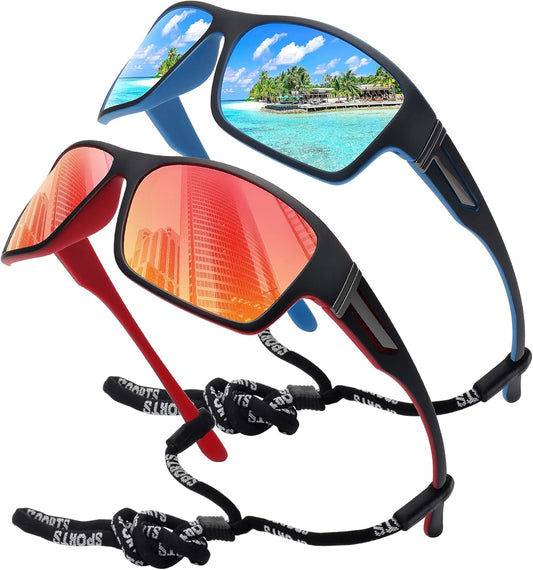 STORYCOAST Polarized Sports Sunglasses for Men Women Unbreakable Frame Cycling Fishing Driving