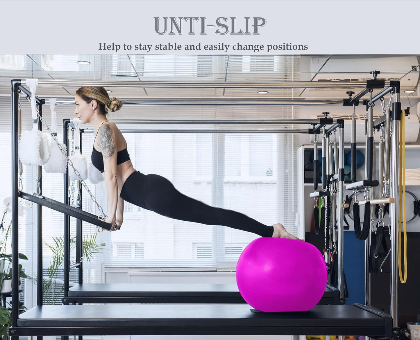 Soft Exercise Ball, Anti-Burst Yoga Ball Chair Supports 2200lbs, Stability Swiss Ball w/Pump for Pregnancy Birthing, Excersize, Workout, Fitness, Balance, Gym, Physio, Abs (Office & Home & School)