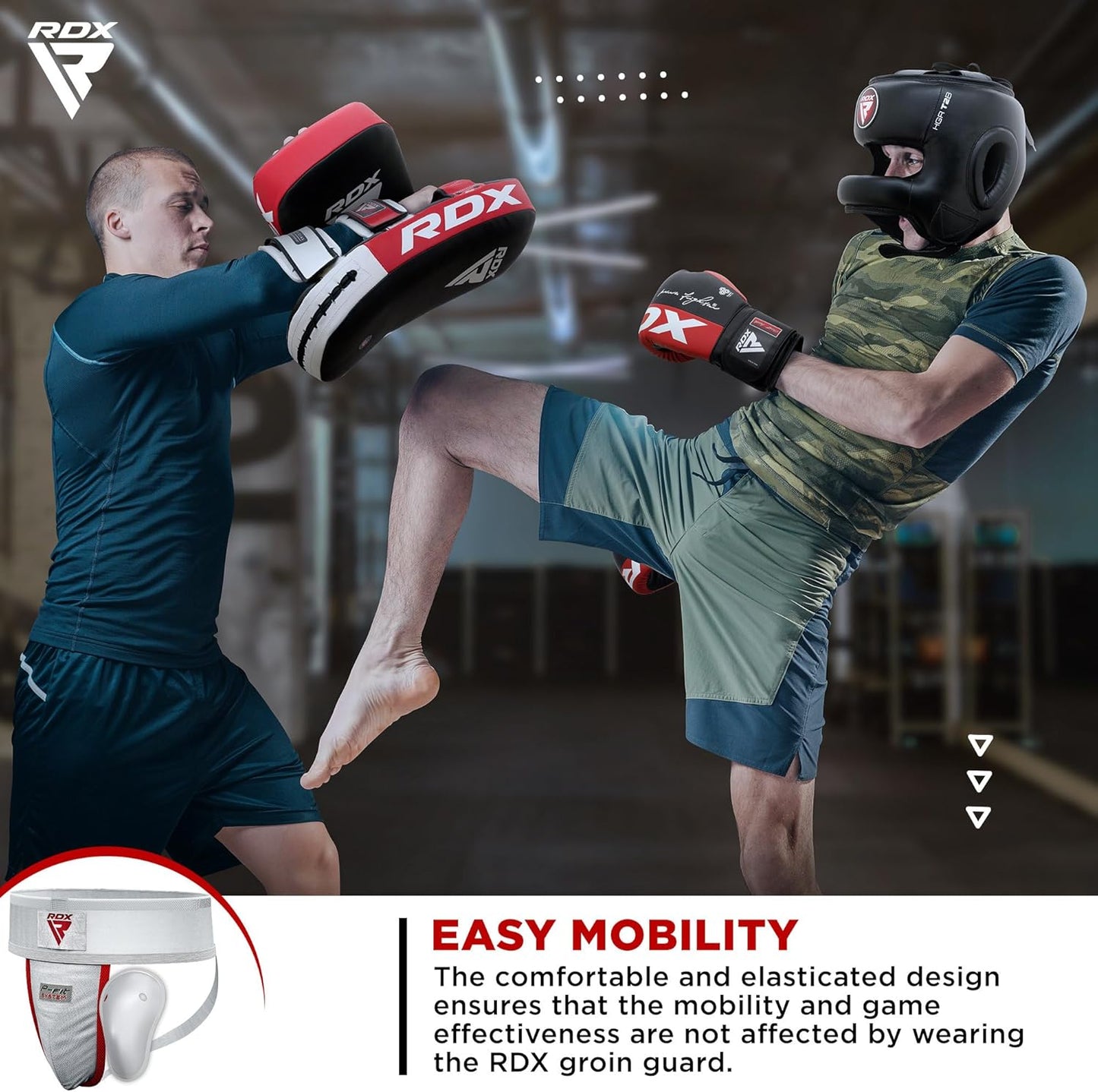 RDX Groin Protector Cup Men, Boxing Kickboxing MMA Muay Thai Sparring Groin Guard, Ventilated Adjustable,Karate Fighting Training, Underwear Jiu Jitsu BJJ Protection, Boys Youth