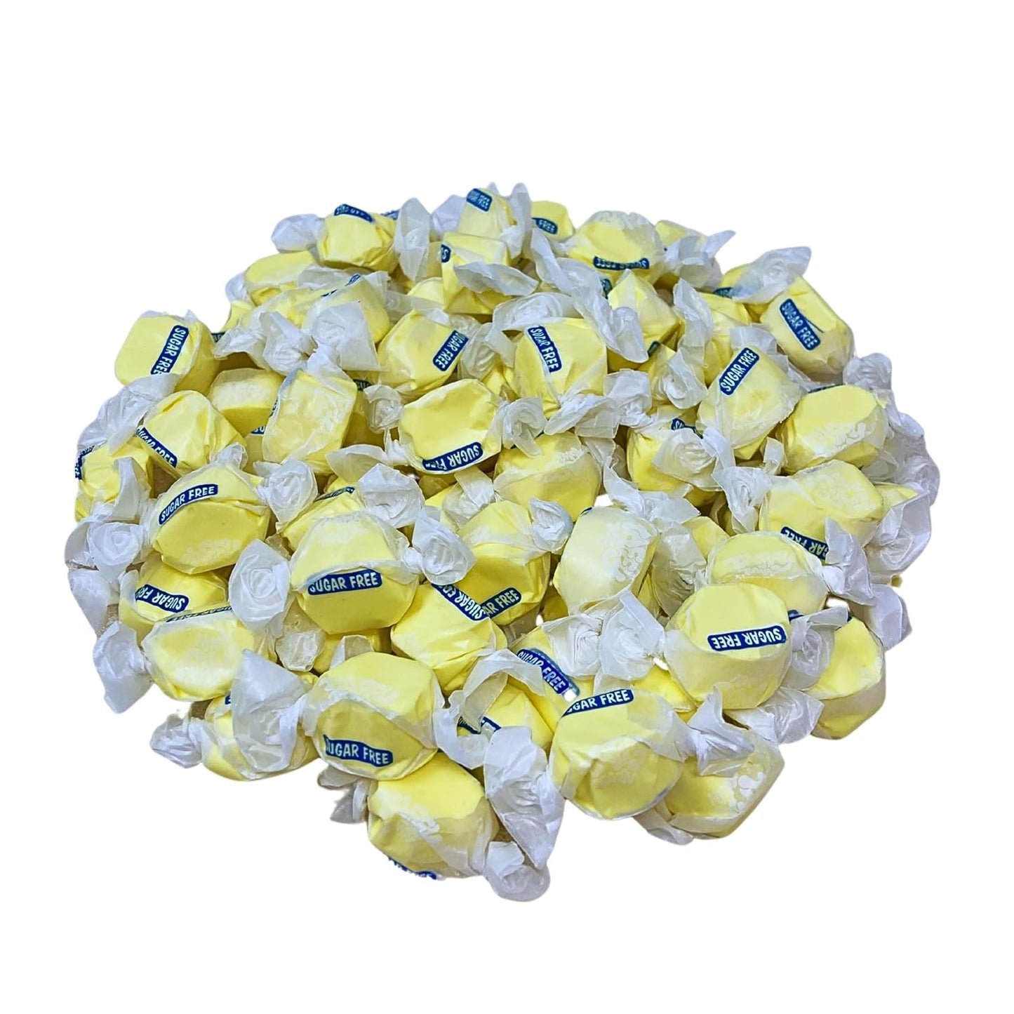 Sugar Free Banana Salt Water Taffy - 1lb (16oz) Bulk Bag Individually Wrapped Soft & Chewy Nut Free, Gluten Free,Diabetic & Keto Friendly Gourmet Candy For Taffy Lovers