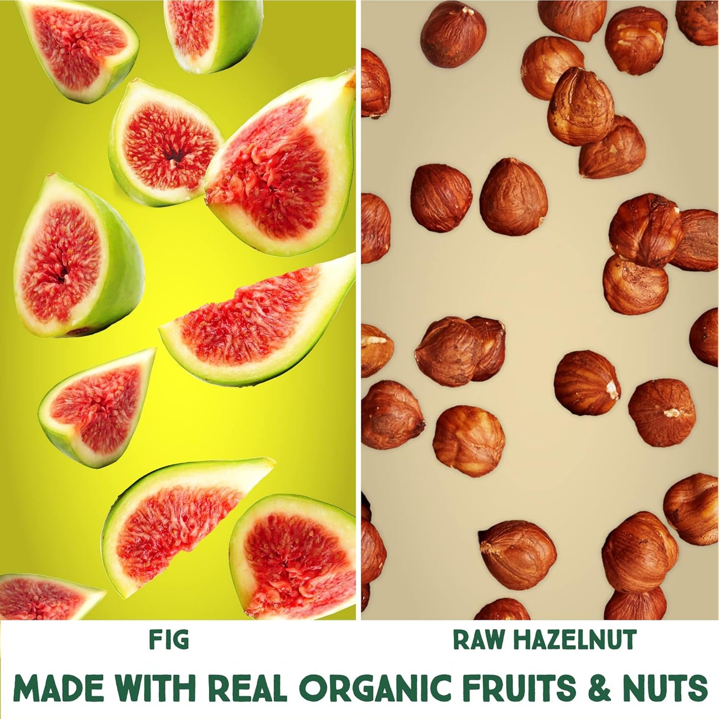 Happy Village Organic Fig & Nut Bar, ORIGINAL FIG | Only 2 Ingredients, Gluten Free, No Added Sugar, Kosher, Non-GMO, Vegan, Good Source of Fiber | Organic Healthy Snack Bars (16 bars, 1.4 OZ each)