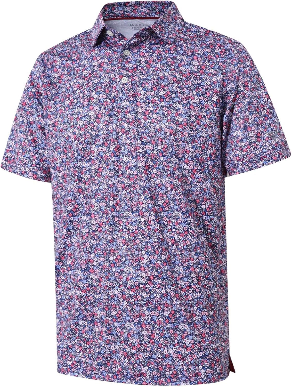 Men's Golf Polo Shirts Short Sleeve Striped Performance Moisture Wicking Dry Fit Golf Shirts for Men