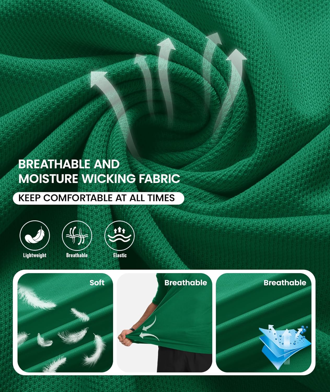 ZITY Mens 2 Pack Polo Shirts Short Sleeve Performance Sports Golf Shirt for Men Tactical Shirt