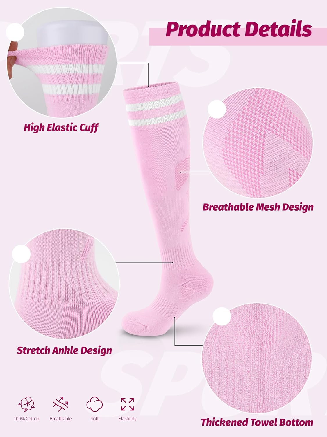 Kids Soccer Shin Guards and Socks Toddler Soccer Shin Pads Protective Defender Gear for 3-15 Years Old Youth Boys Girls