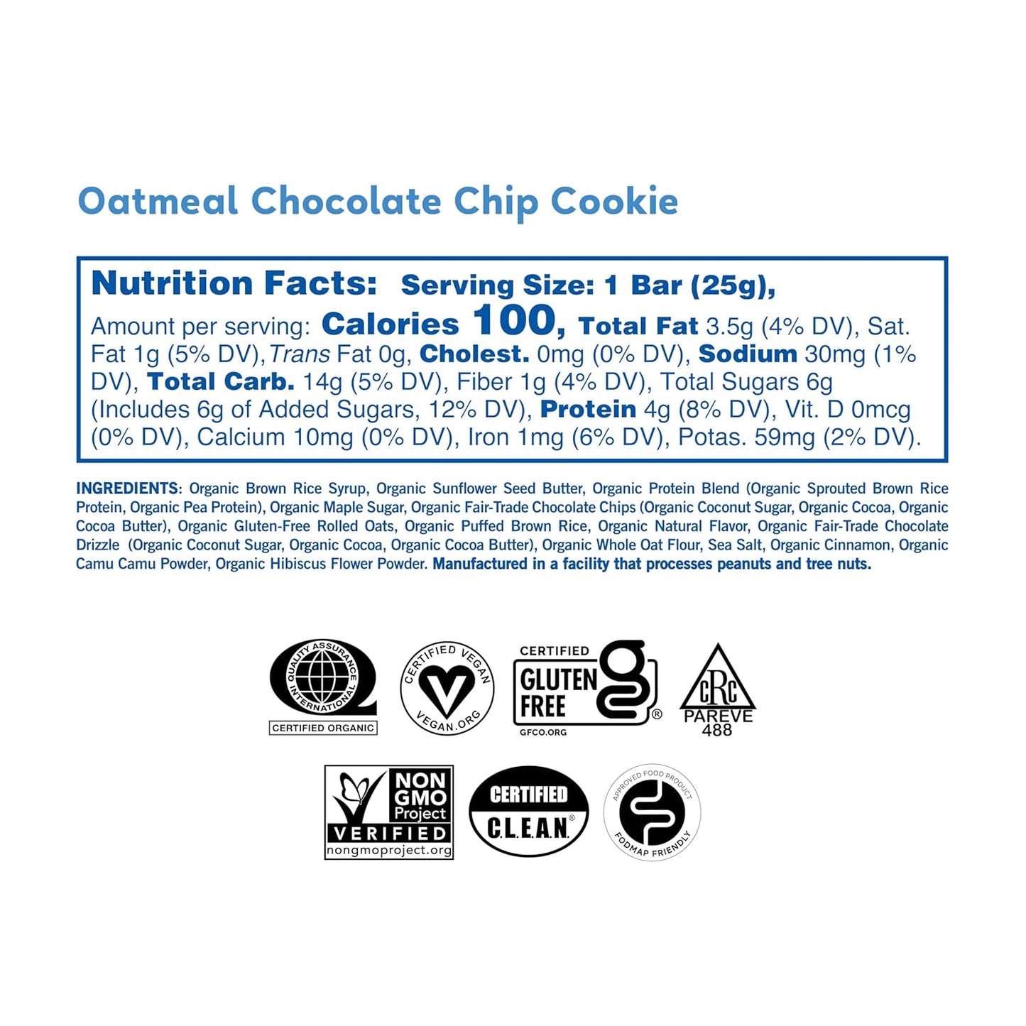 GoMacro Kids MacroBar Organic Vegan Snack Bars – Peanut Butter Cup & Oatmeal Chocolate Chip Cookie (0.90 Ounce Bars, 7 Count) (Pack of 2)