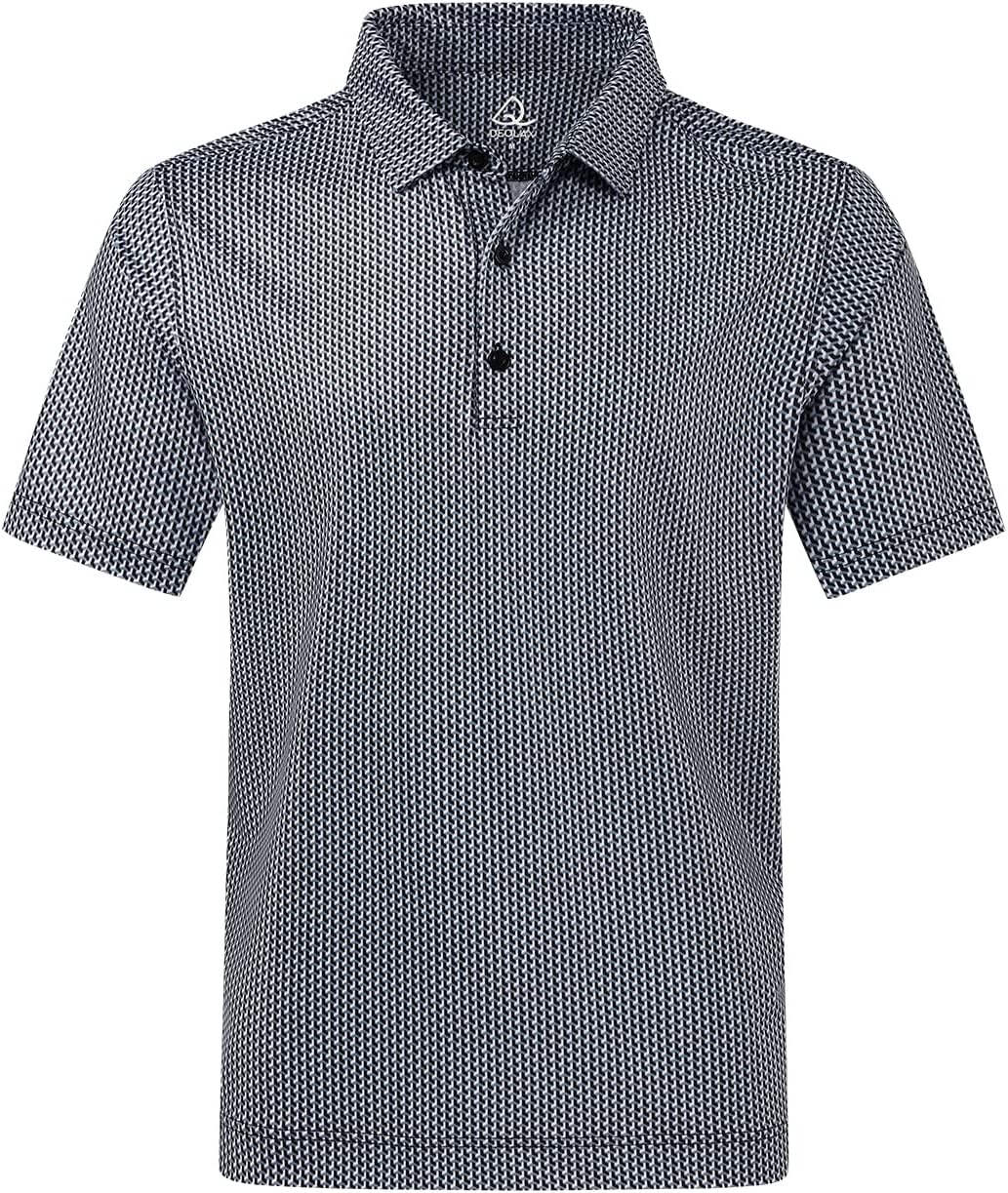 DEOLAX Mens Polo Shirts Fashion Print Mens Golf Shirt Dry Fit Mens Golf Polo Short Sleeve Quick Dry Funny Golf Shirt for Men