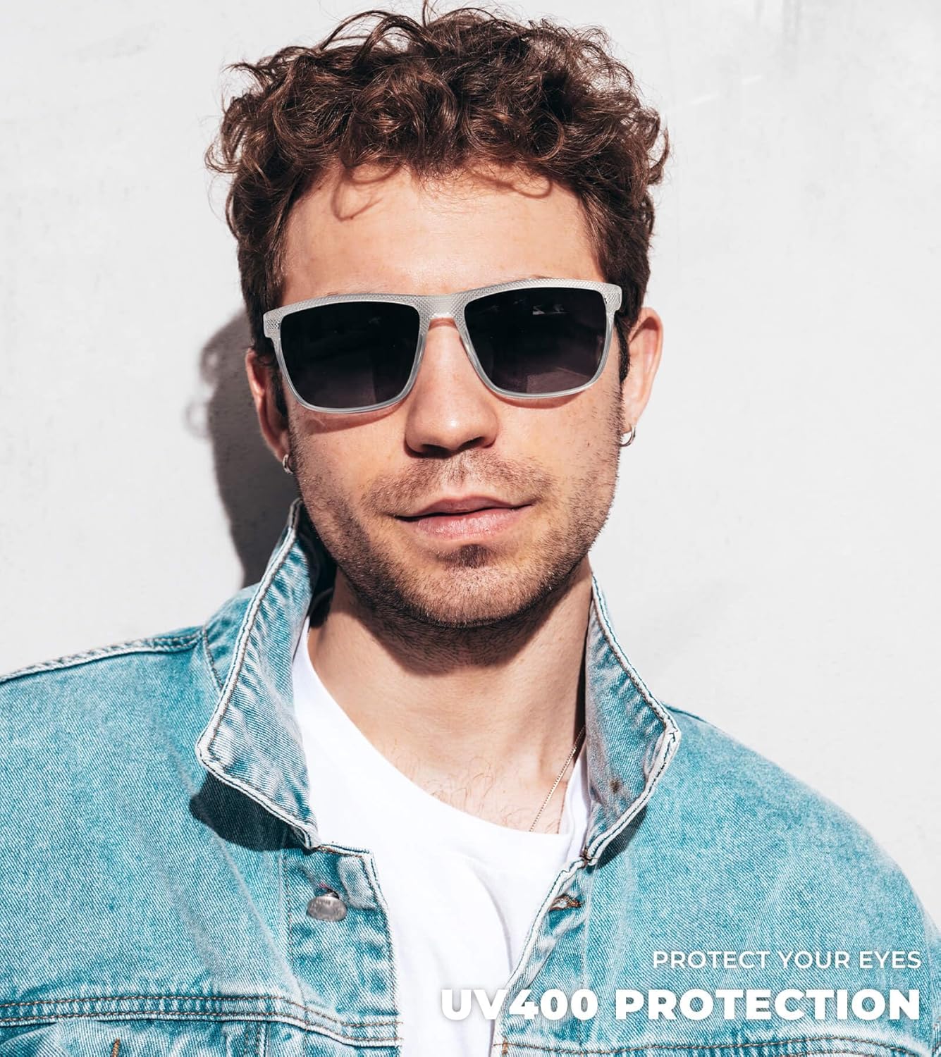 KALIYADI Polarized Sunglasses for Men, Lightweight Sun Glasses with UV Protection for Driving Fishing Golf