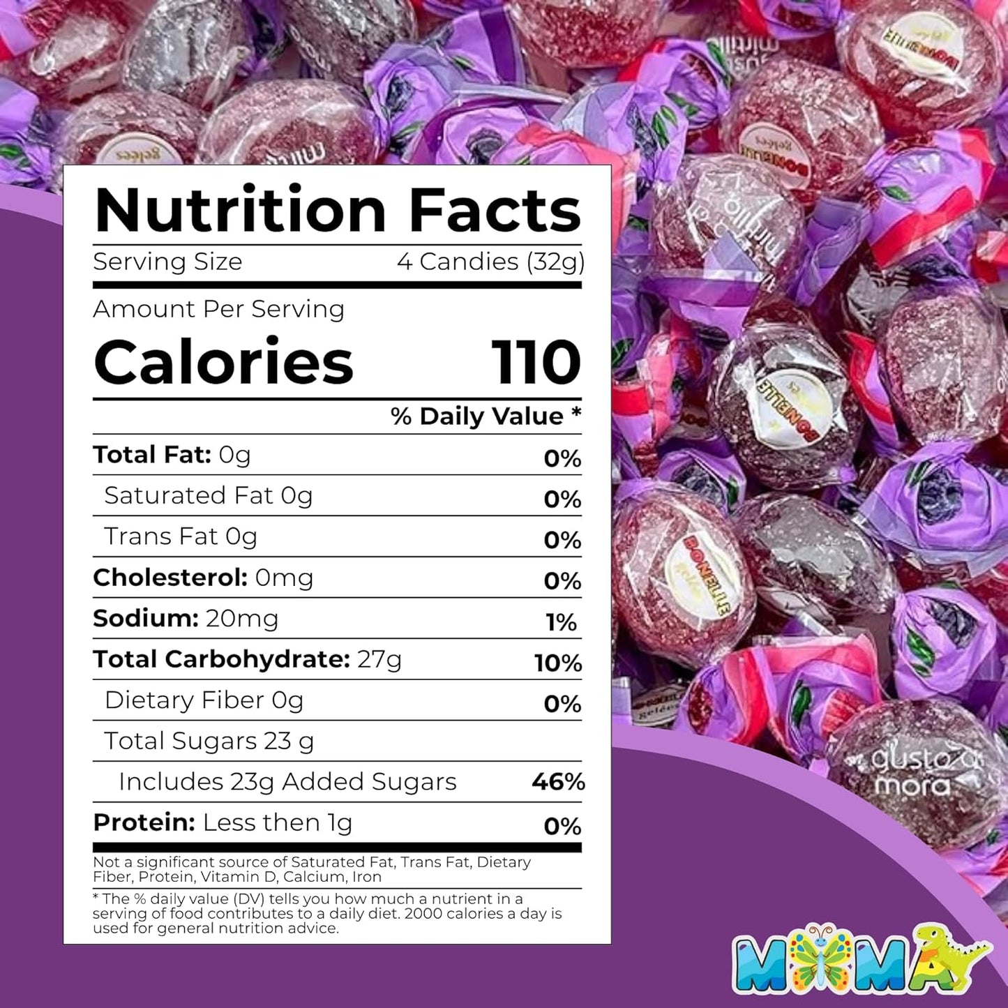 B0nelle Italian Fruitti Di Bosco Jelly Candy - 1 lb Assorted Individually Wrapped Jelly Fruit Candy - Delicious Mima's Memorial Day Mega Sale Treats for Gifting & Sharing