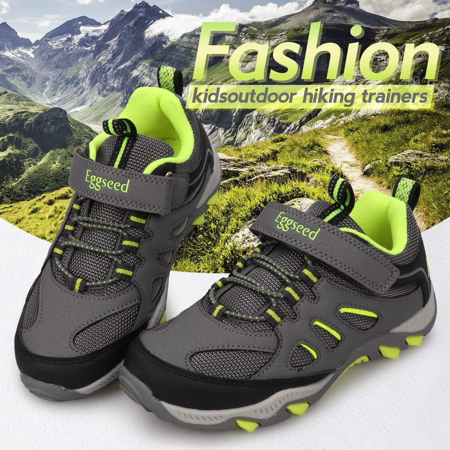 Boys Hiking Shoes Kids Sneakers Outdoor Waterproof Athletic Running Slip Resistant Comfortable (Little/Big Kids)