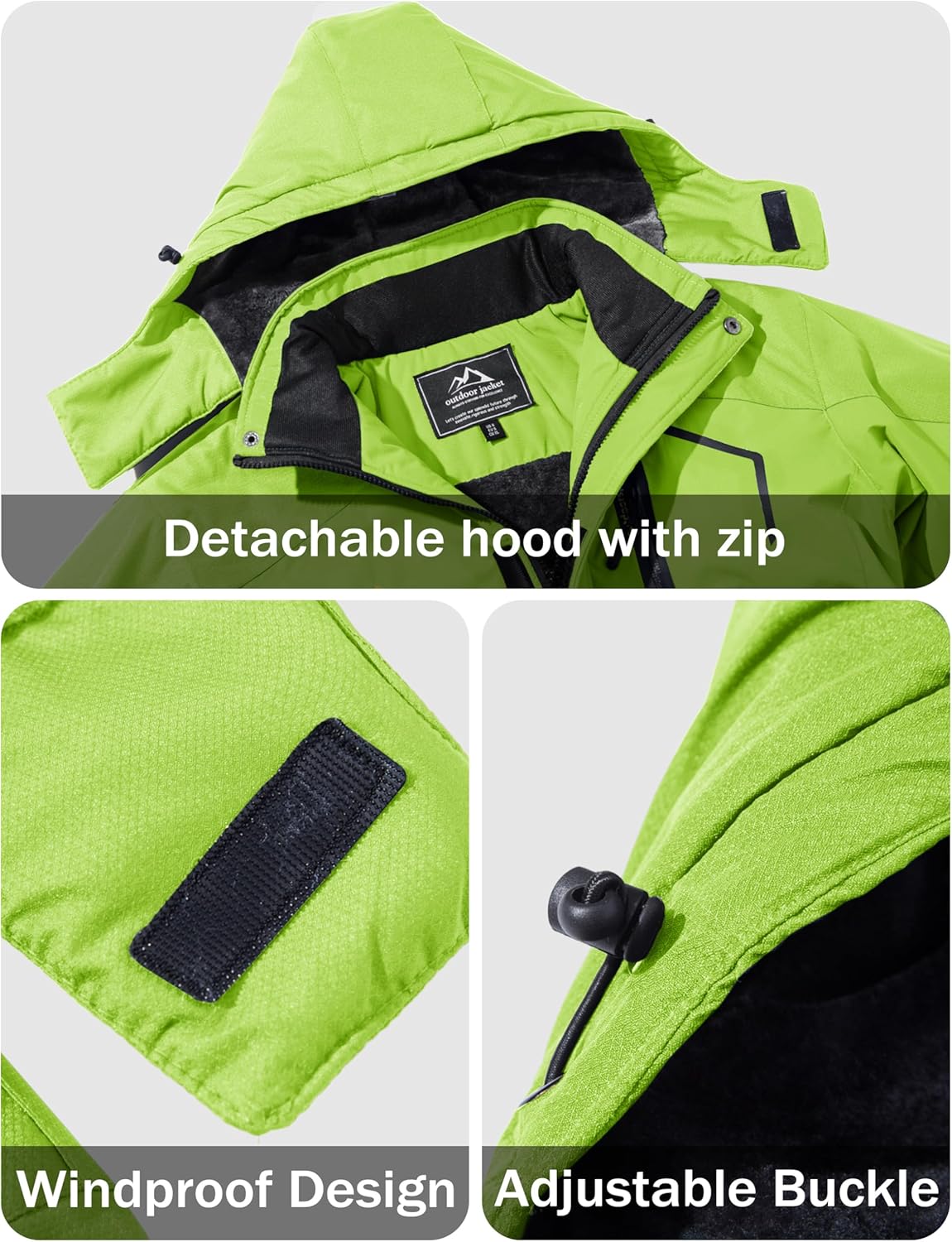 MAGCOMSEN Men's Winter Coats Water Resistant Ski Snow Jacket Warm Fleece Jacket Parka Raincoats With Multi-Pockets