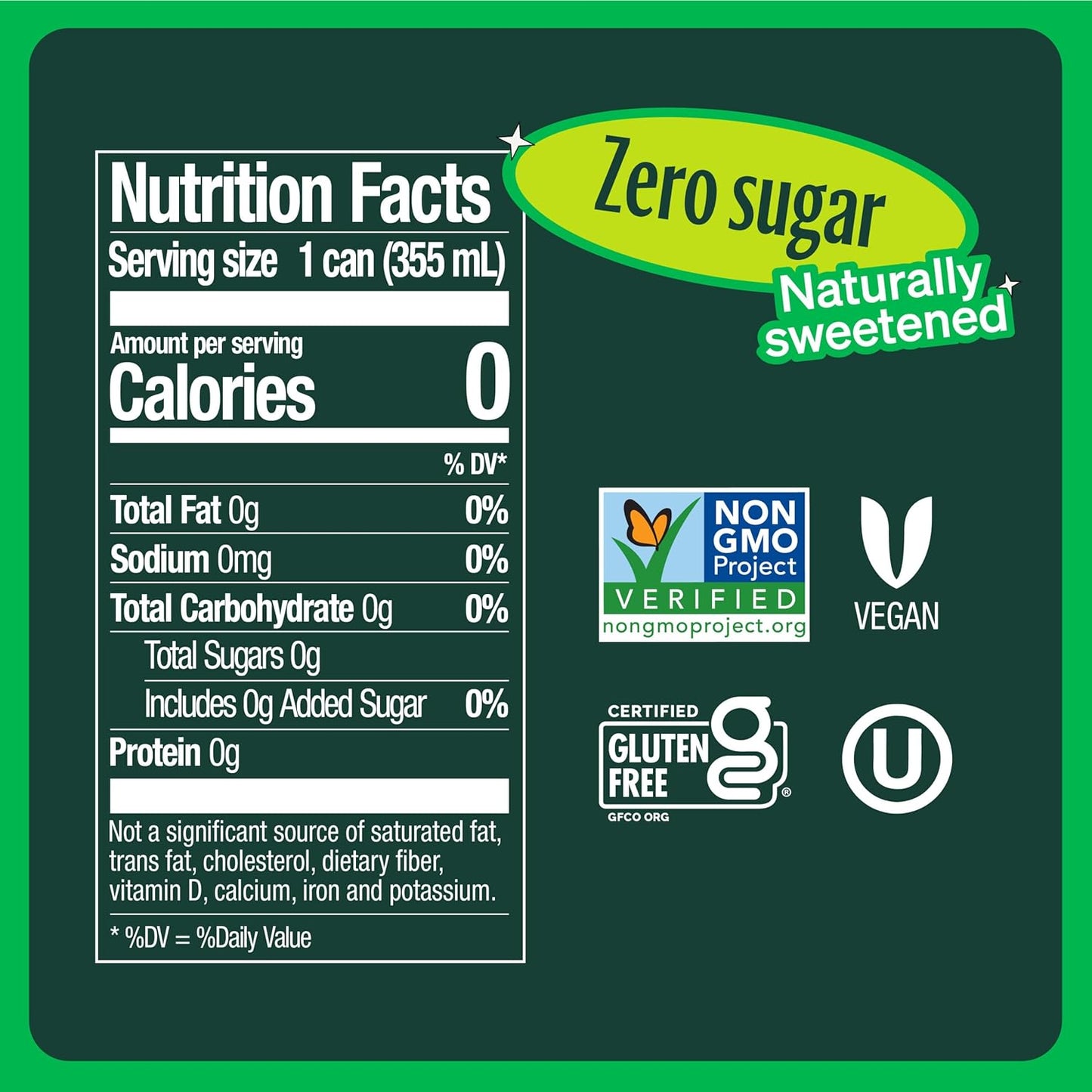 Zevia Zero Sugar Soda, Rainbow Variety Pack, 12 oz Cans (24-Pack) – Naturally Sweetened, Non-GMO Project Verified, Gluten-Free, Vegan