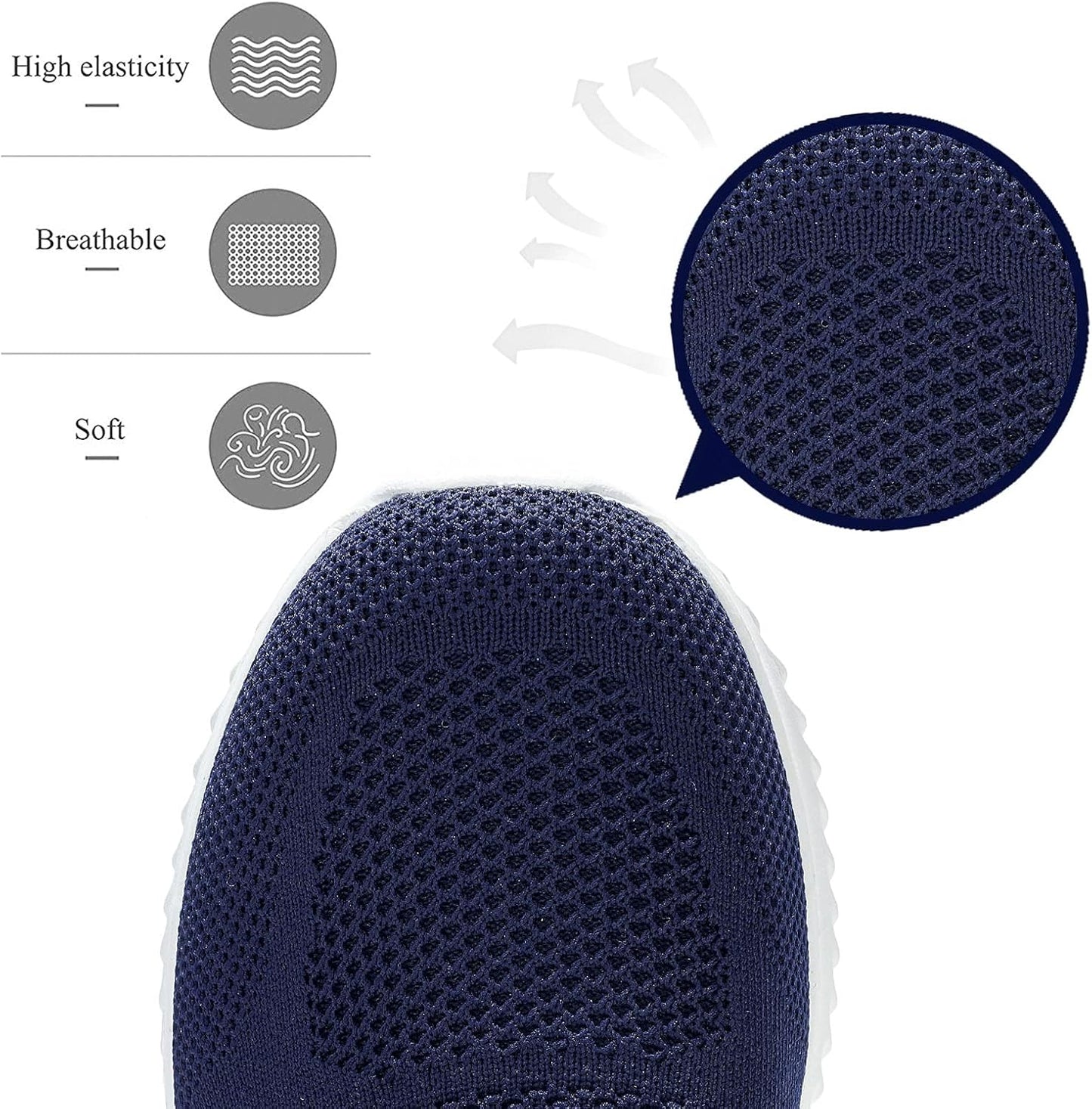 Mens Slip On Running Shoes Athletic Walking Trainers Lightweight Breathable Mesh Tennis Sneakers