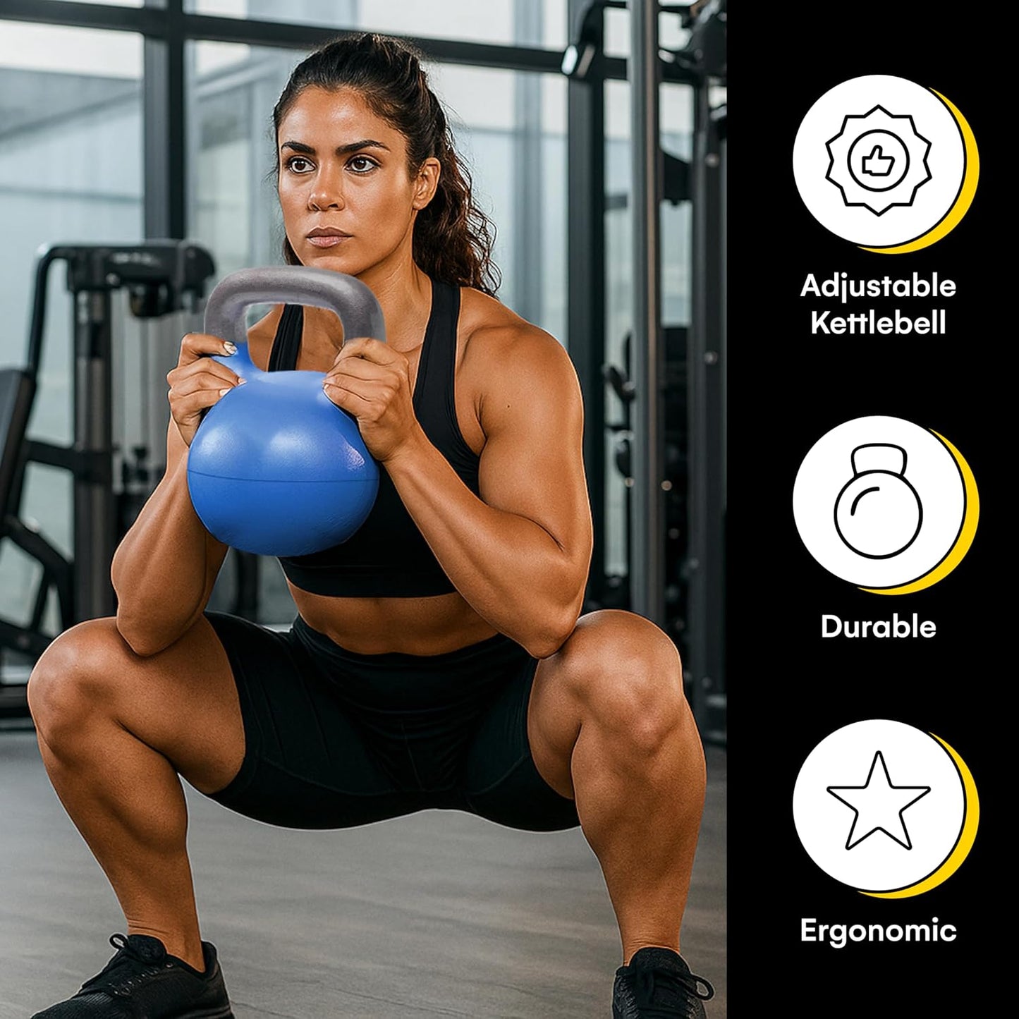 Kettlebell Kings Powder Coated Kettlebell Weights - 9-97 lb Strength Training Kettlebells for Men and Women - Hand Weights Workout Gym Equipment - Weights Set for Home Gym- New