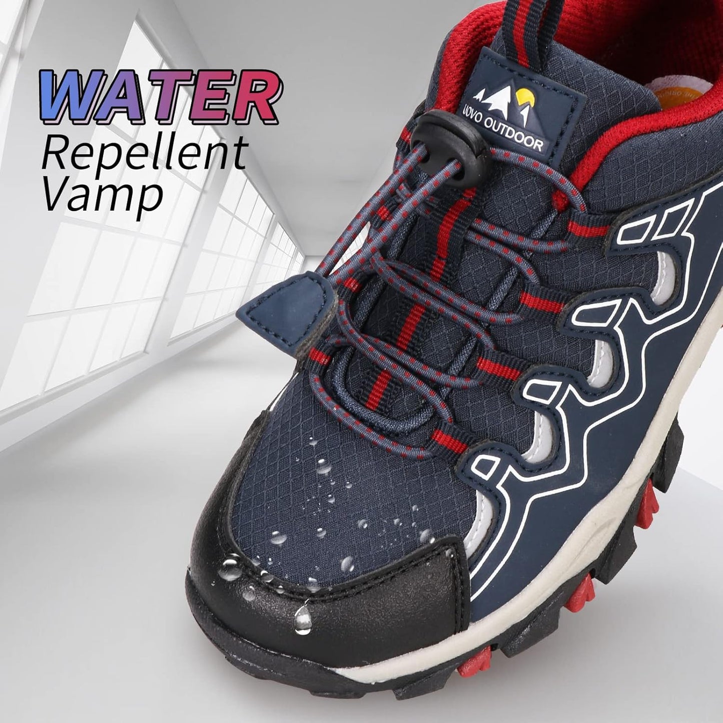 Boys Girls Hiking Trail Shoes Waterproof Slip Resistant Outdoor Trekking Walking Running Sneakers(Little/Big Kids)